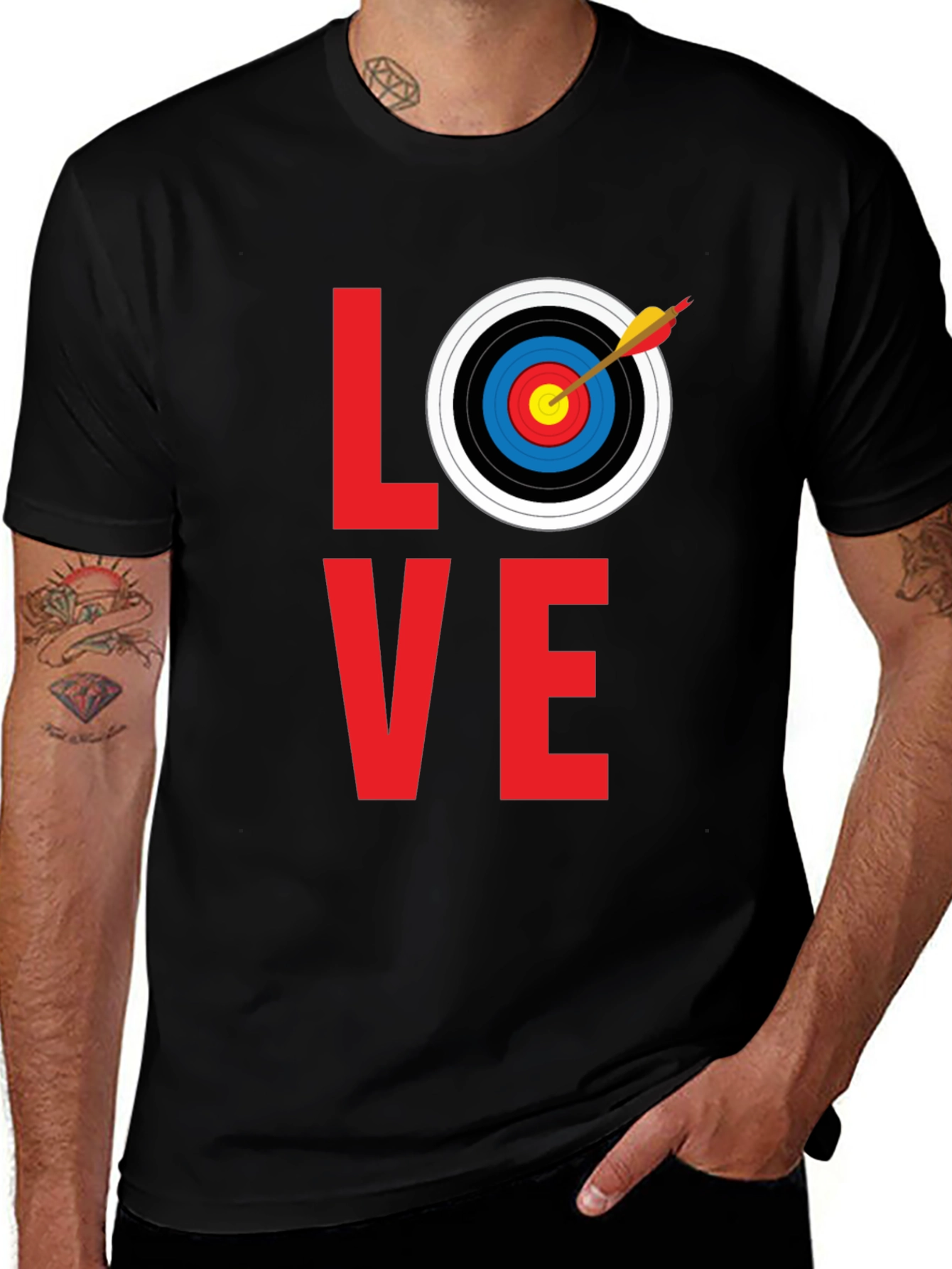 Variant 14 of Archery Love T-Shirt - Target Heart Tee