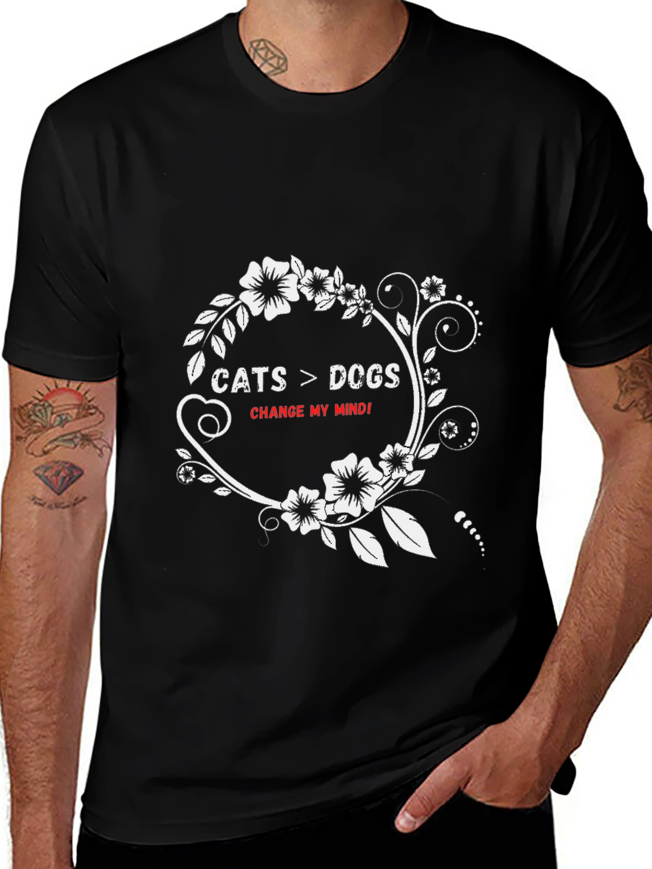 Variant 13 of Cats vs Dogs T-Shirt - Change My Mind!