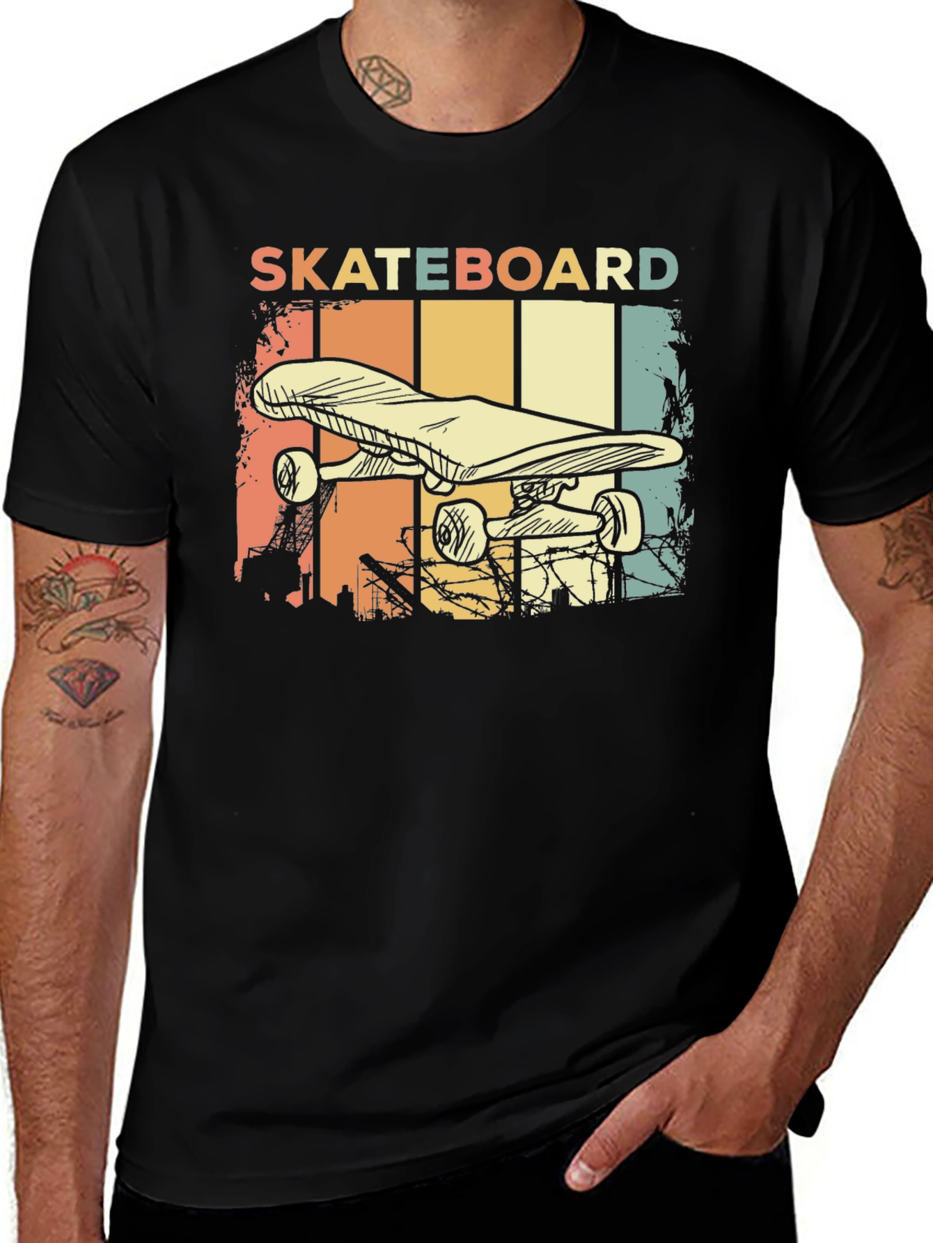 Variant 15 of Skateboard T-Shirt - Retro Urban Style