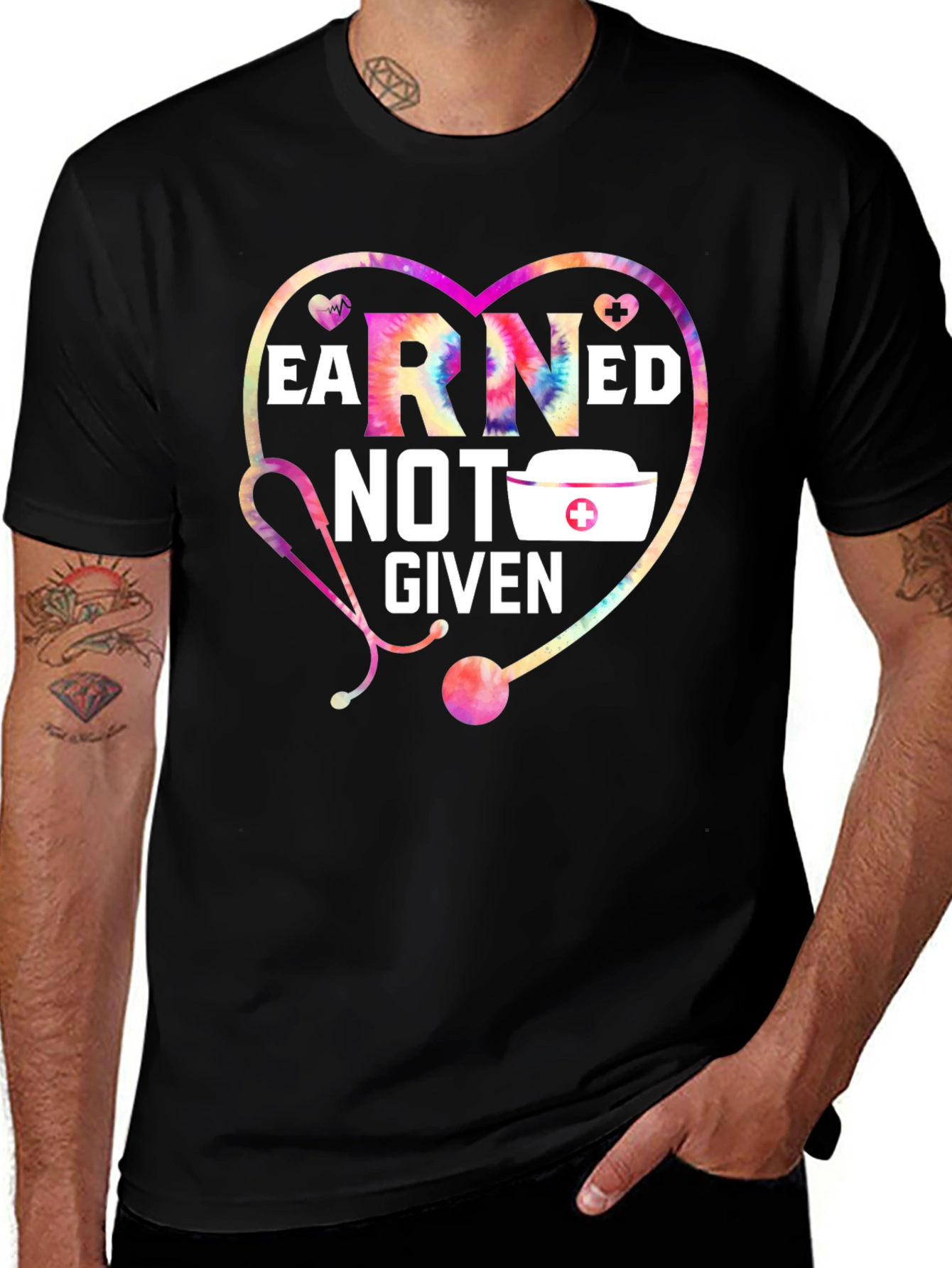 Variant 9 of Earned RN Nurse T-Shirt