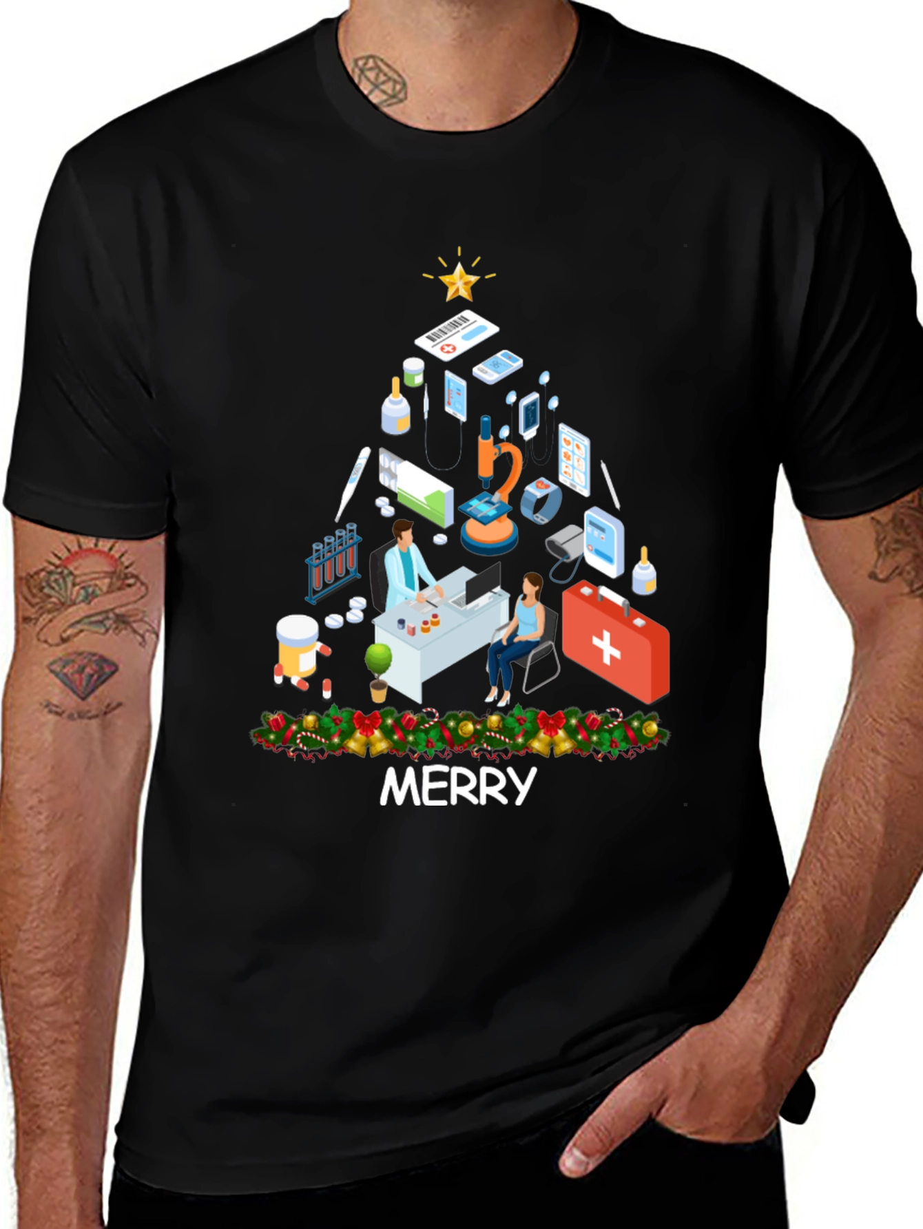 Medical Christmas Tree T-Shirt