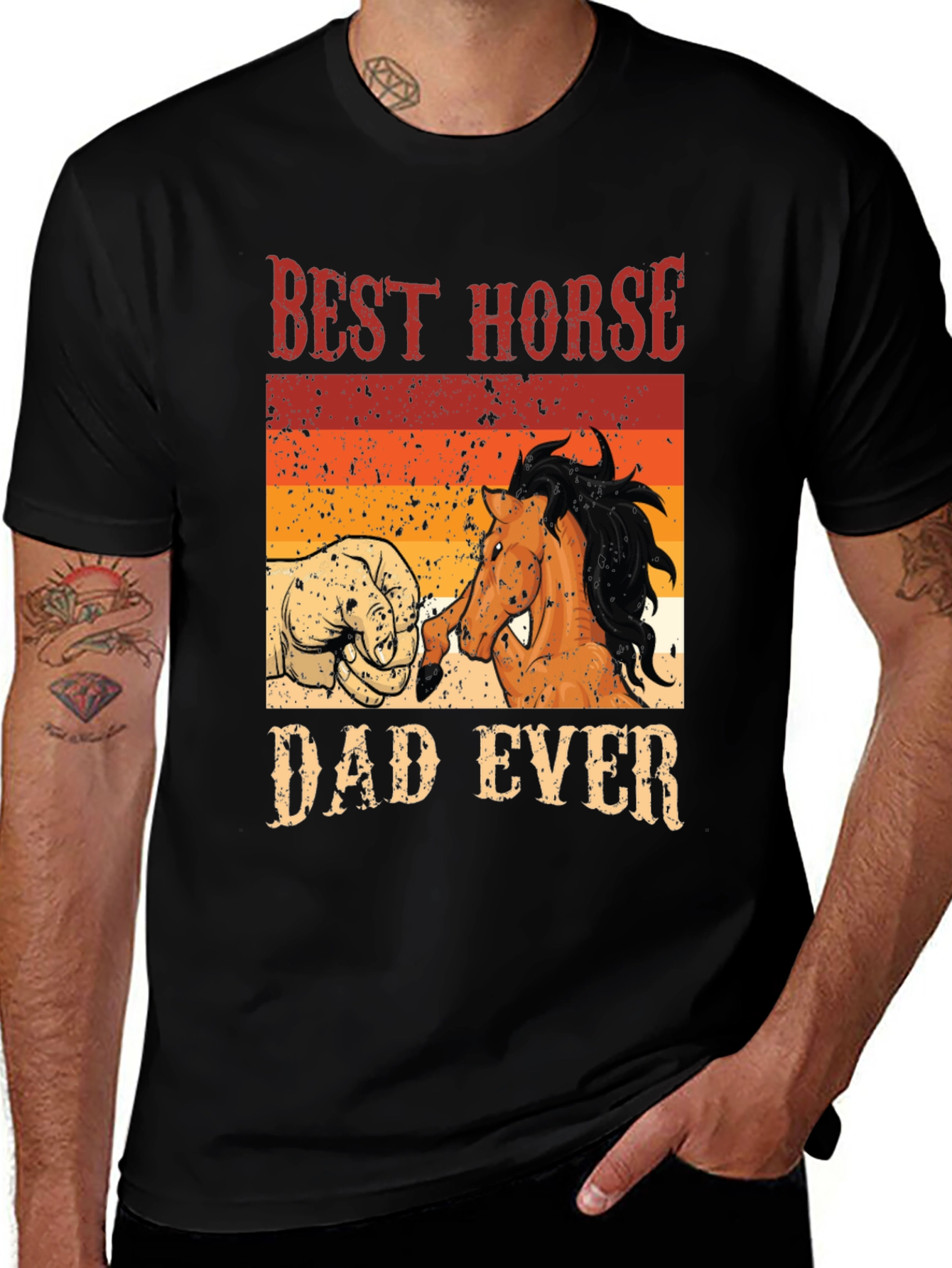 Variant 5 of Best Horse Dad Ever Graphic Tee