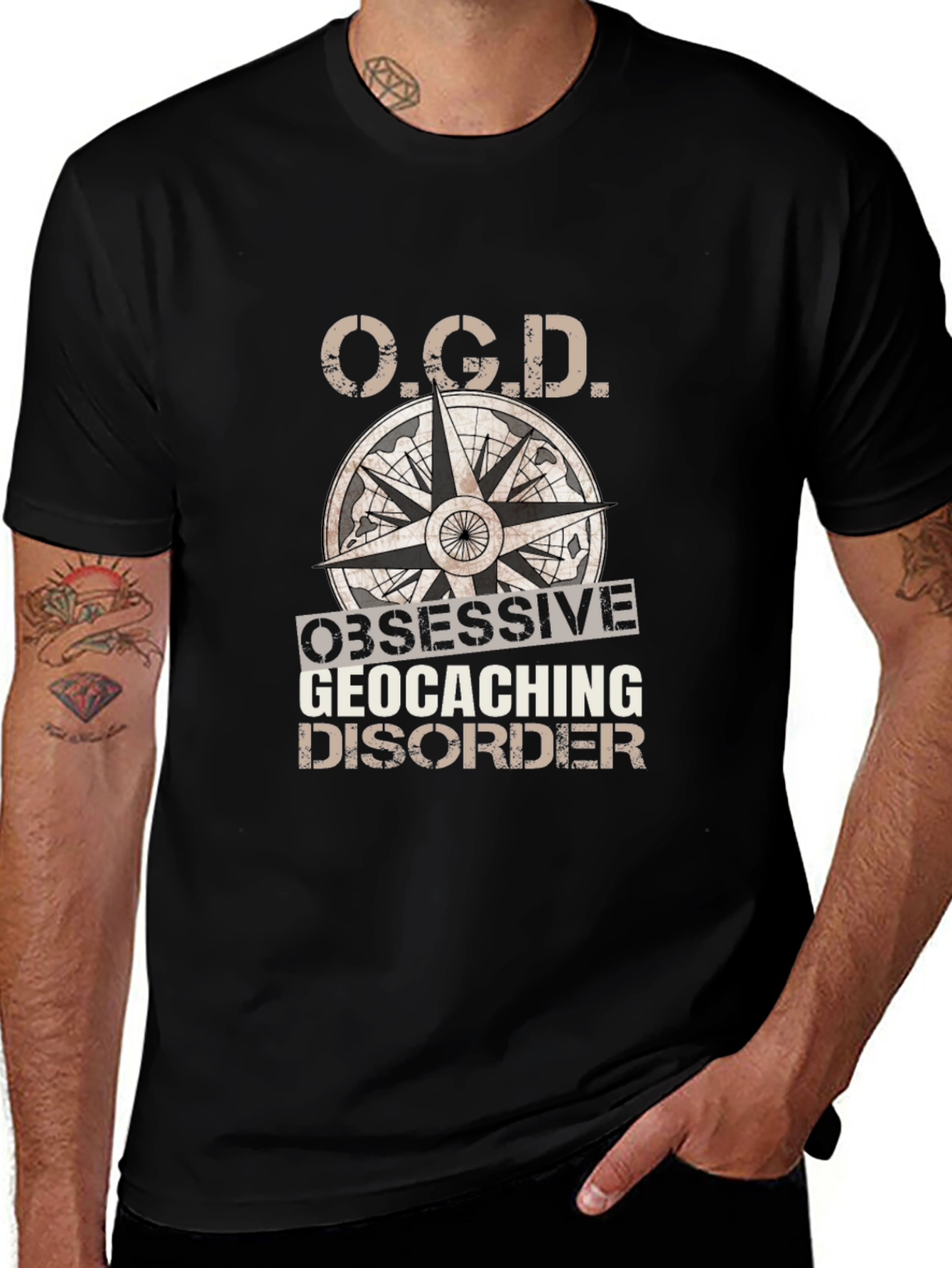 Variant 5 of OCD Obsessive Geocaching Disorder T-Shirt