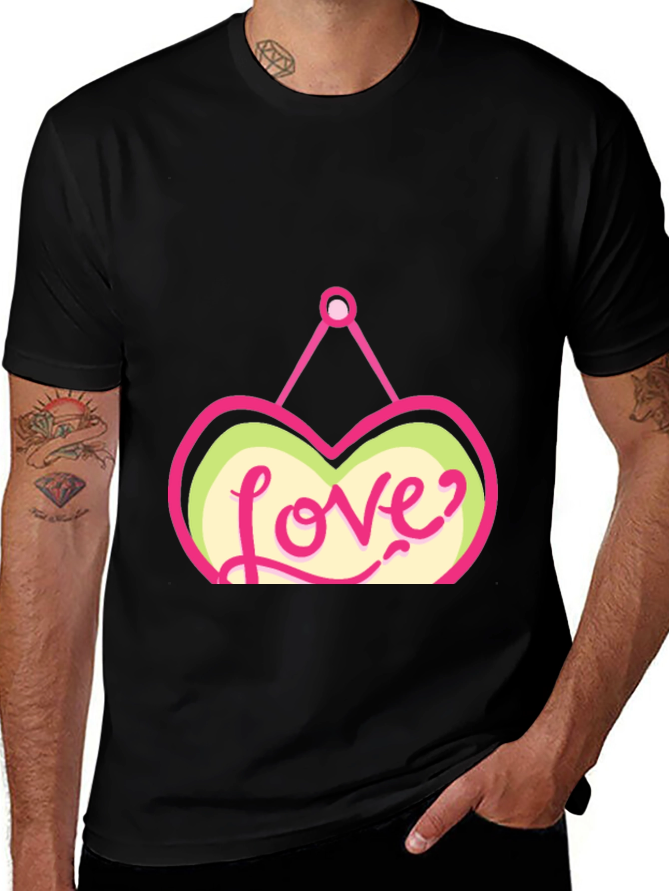 Variant 7 of Love Heart Graphic Tee - Stylish Trendy Casual