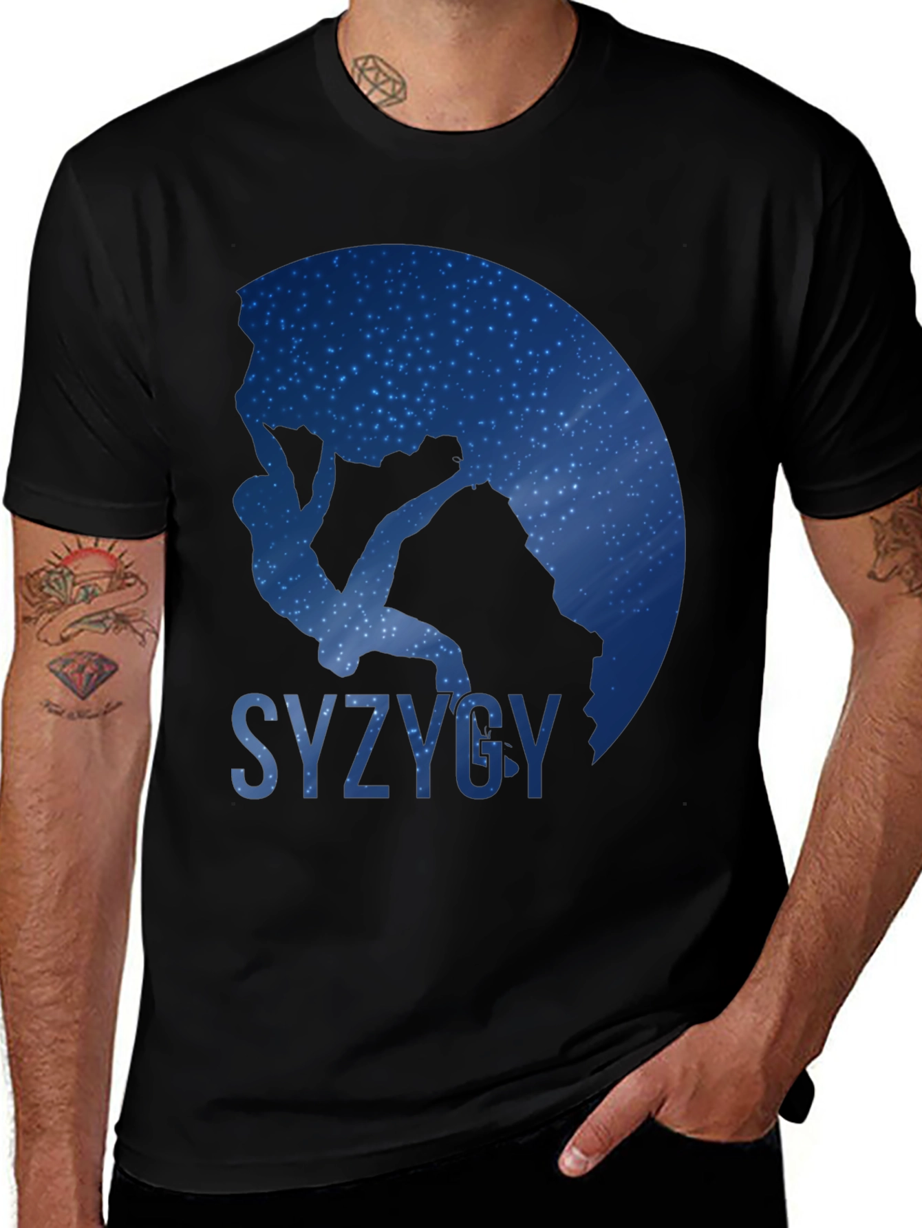 Variant 23 of Syzygy Climbing Galaxy Graphic Tee
