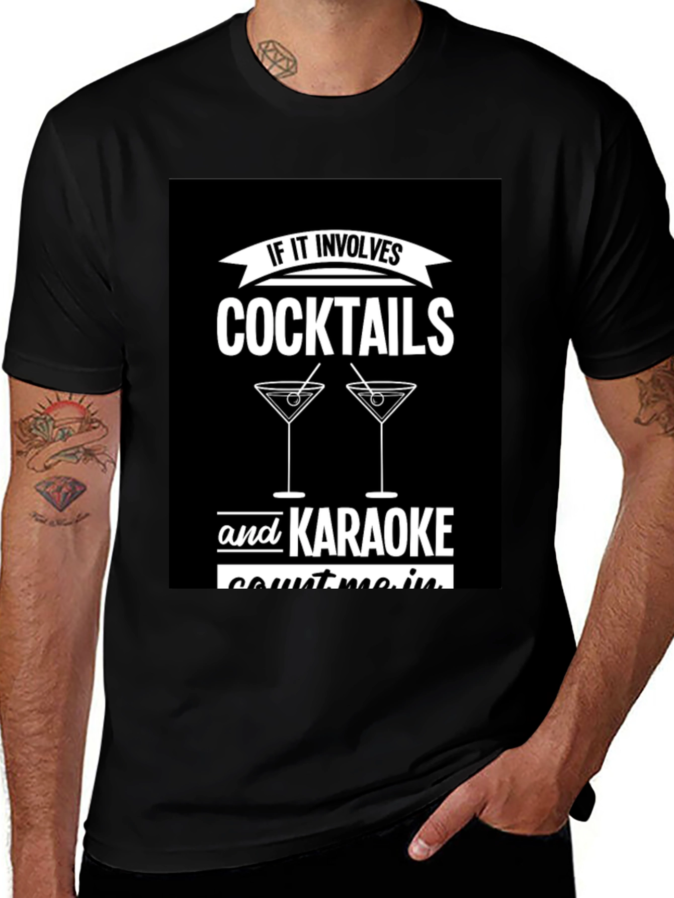 Variant 30 of Cocktails & Karaoke T-Shirt - Count Me In!