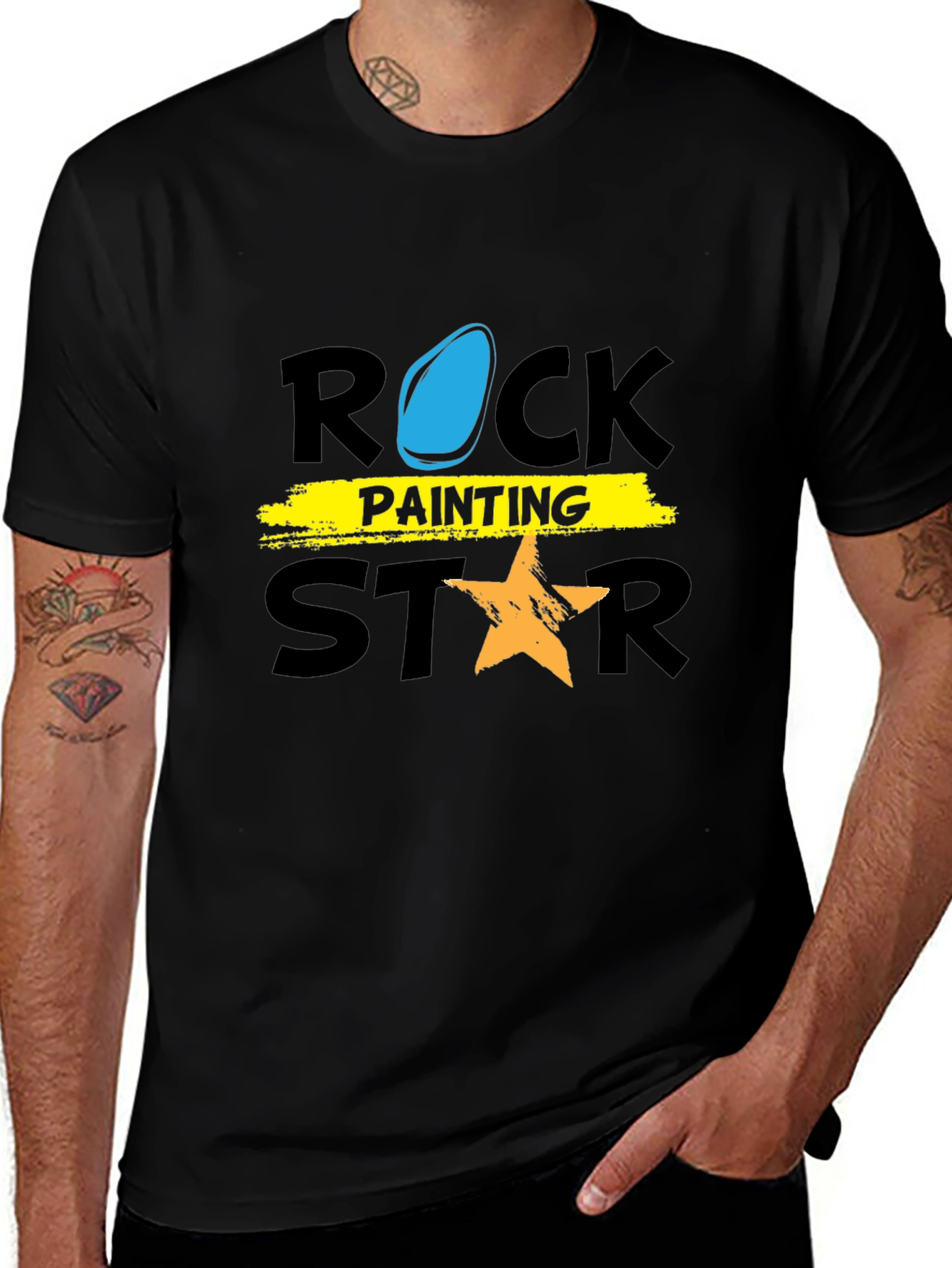 Rock Painting Star T-Shirt - Creative Design