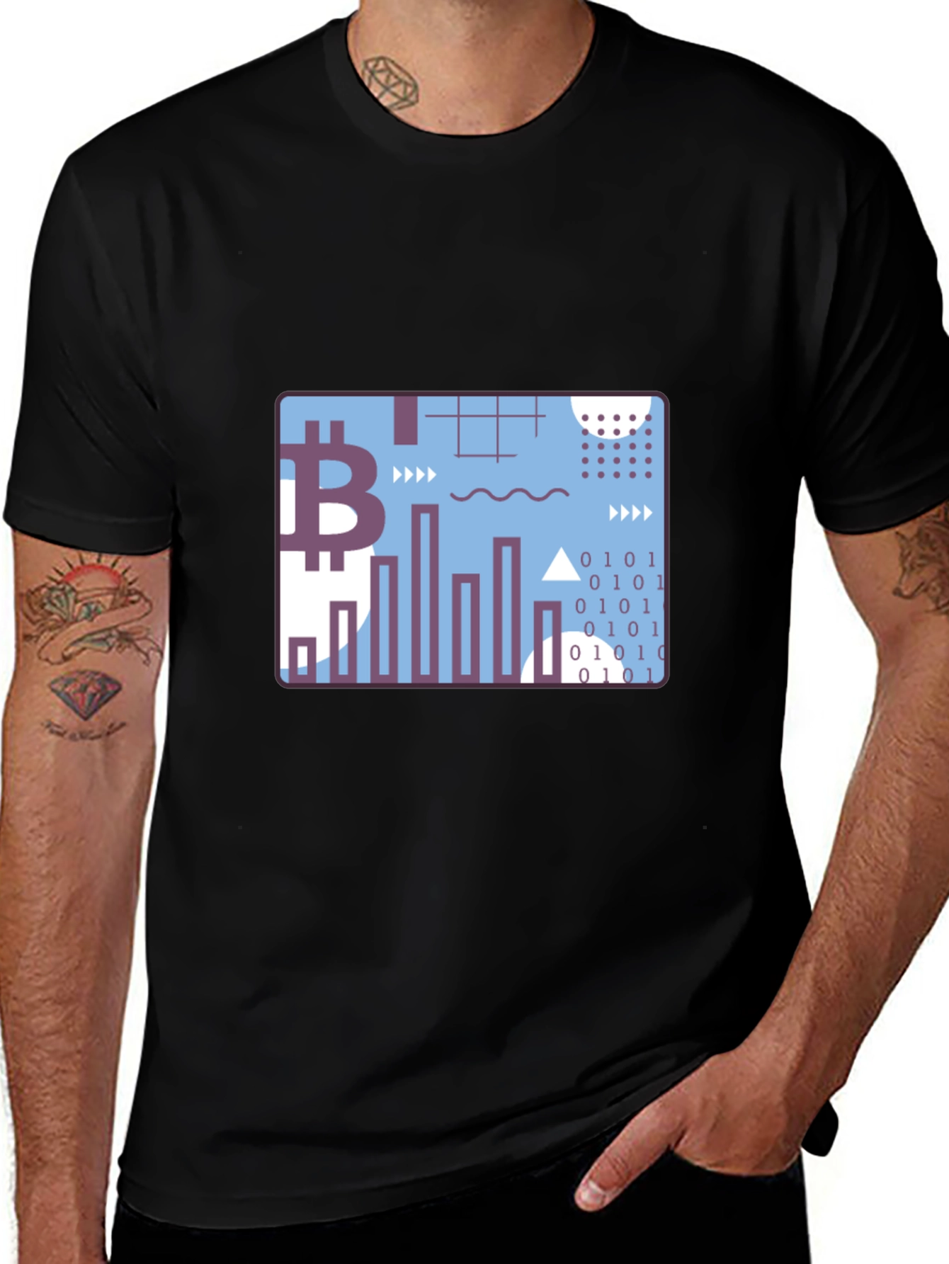 Bitcoin Blockchain Black T-Shirt