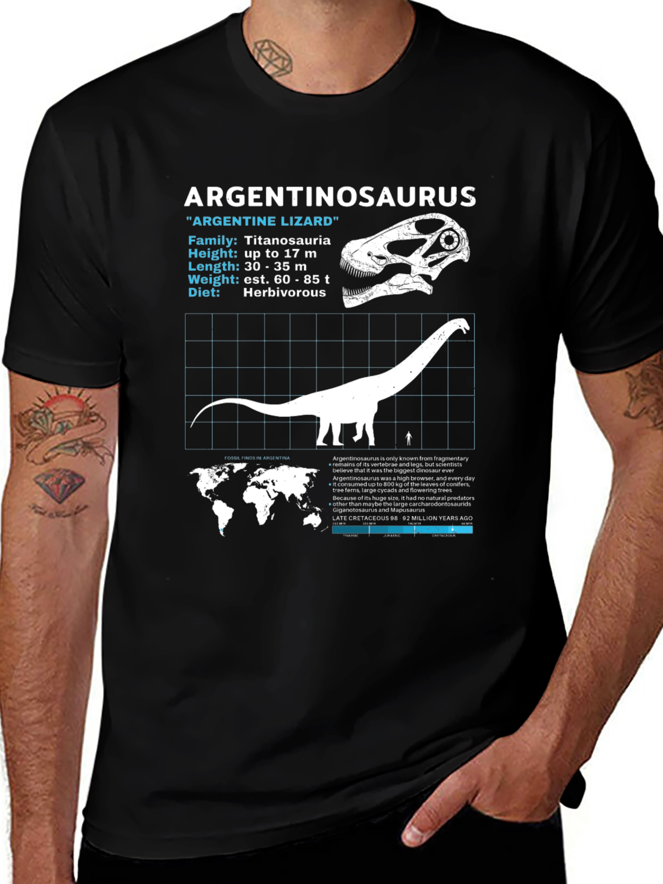 Argentinosaurus Dinosaur Graphic T-Shirt