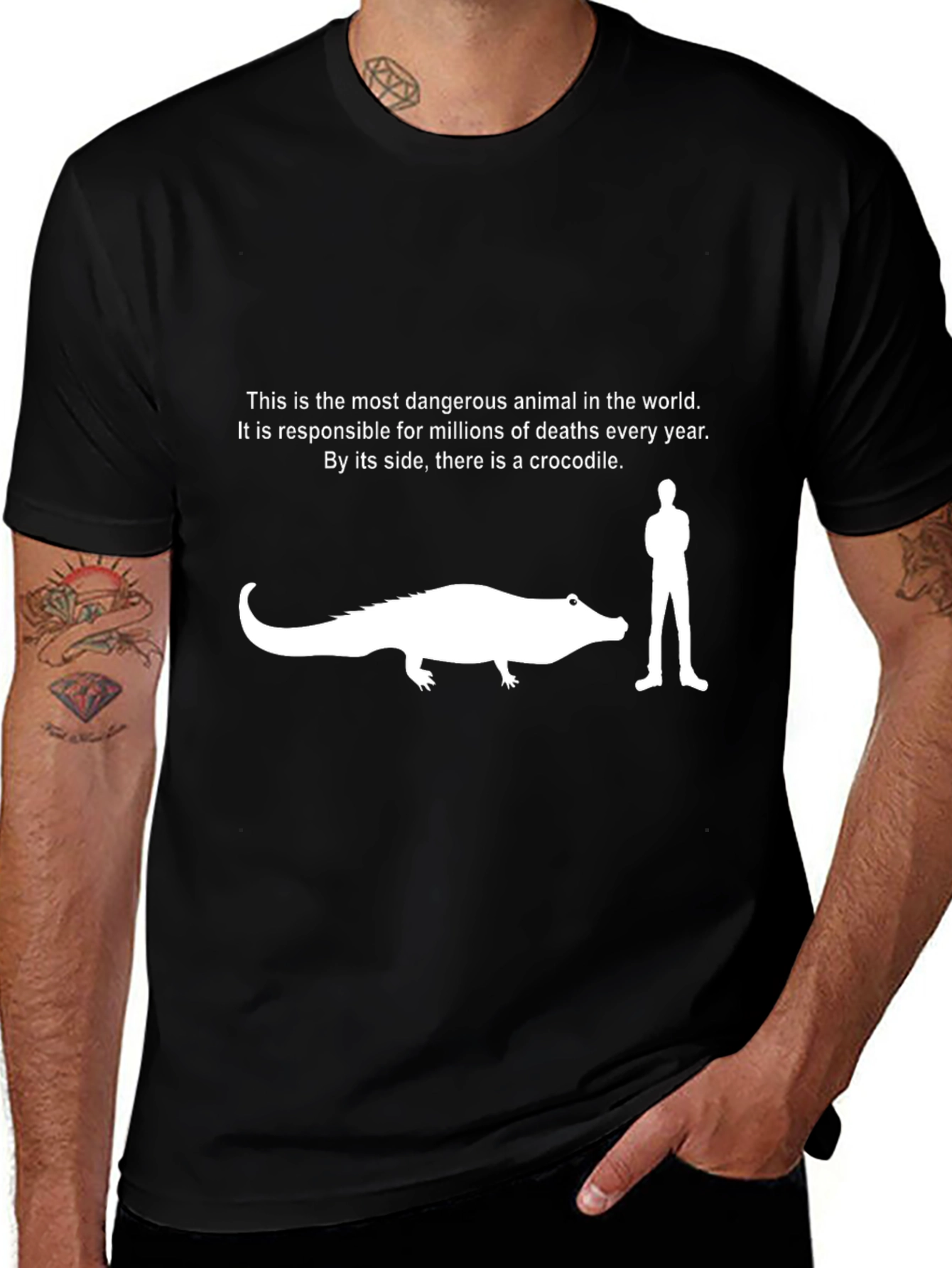 Variant 24 of Dangerous Animal Crocodile T-Shirt Funny Graphic Tee