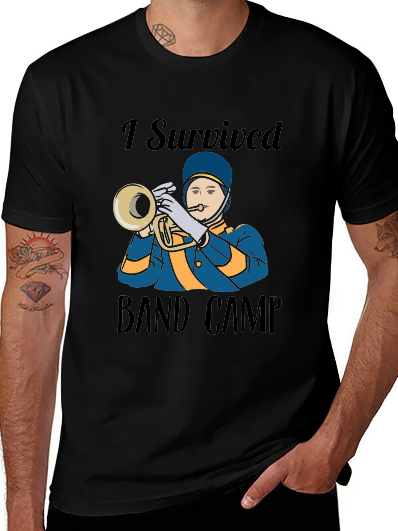 Variant 20 of I Survived Band Camp T-Shirt - Funny Musician Tee
