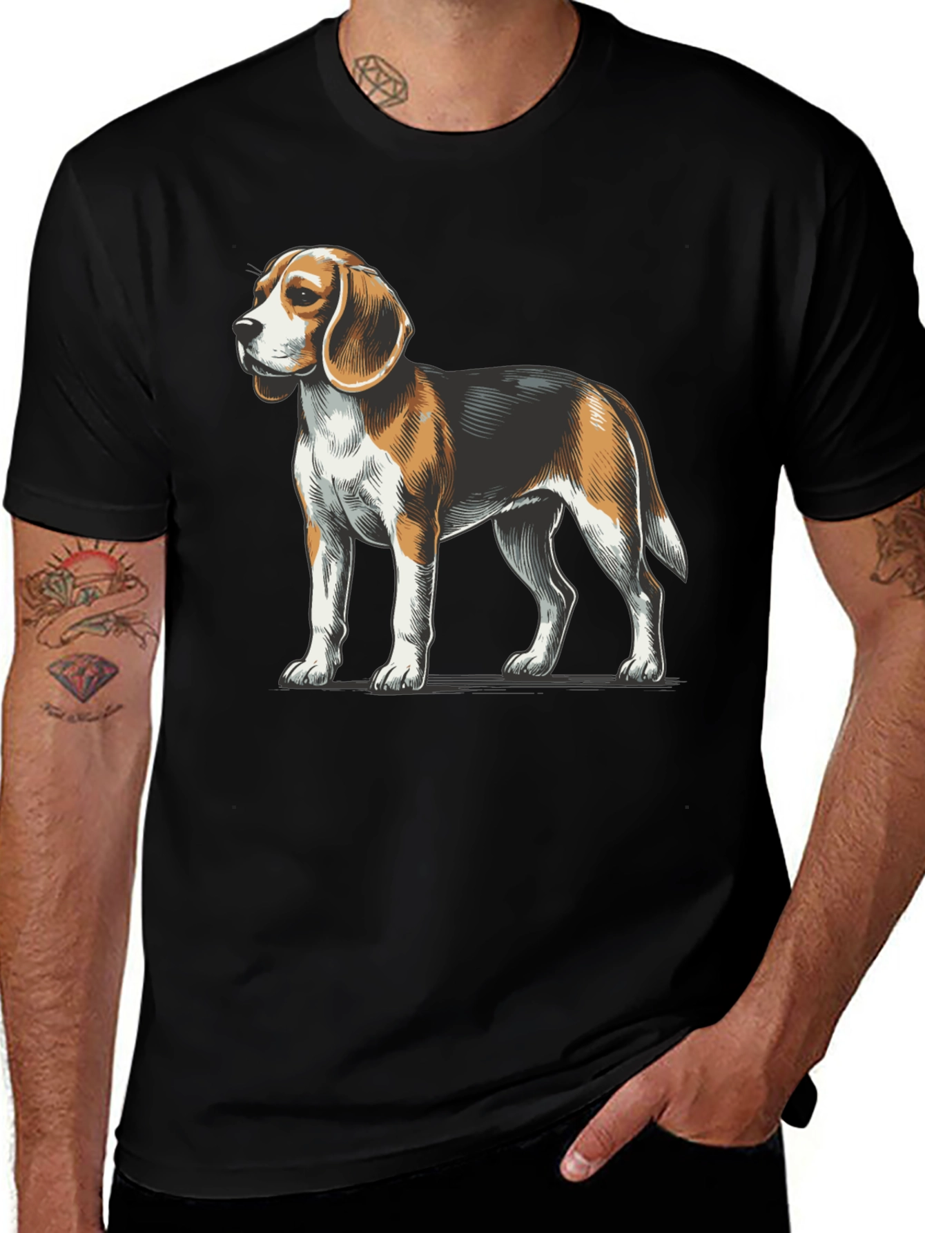 Variant 17 of Beagle Dog Graphic Print Tee