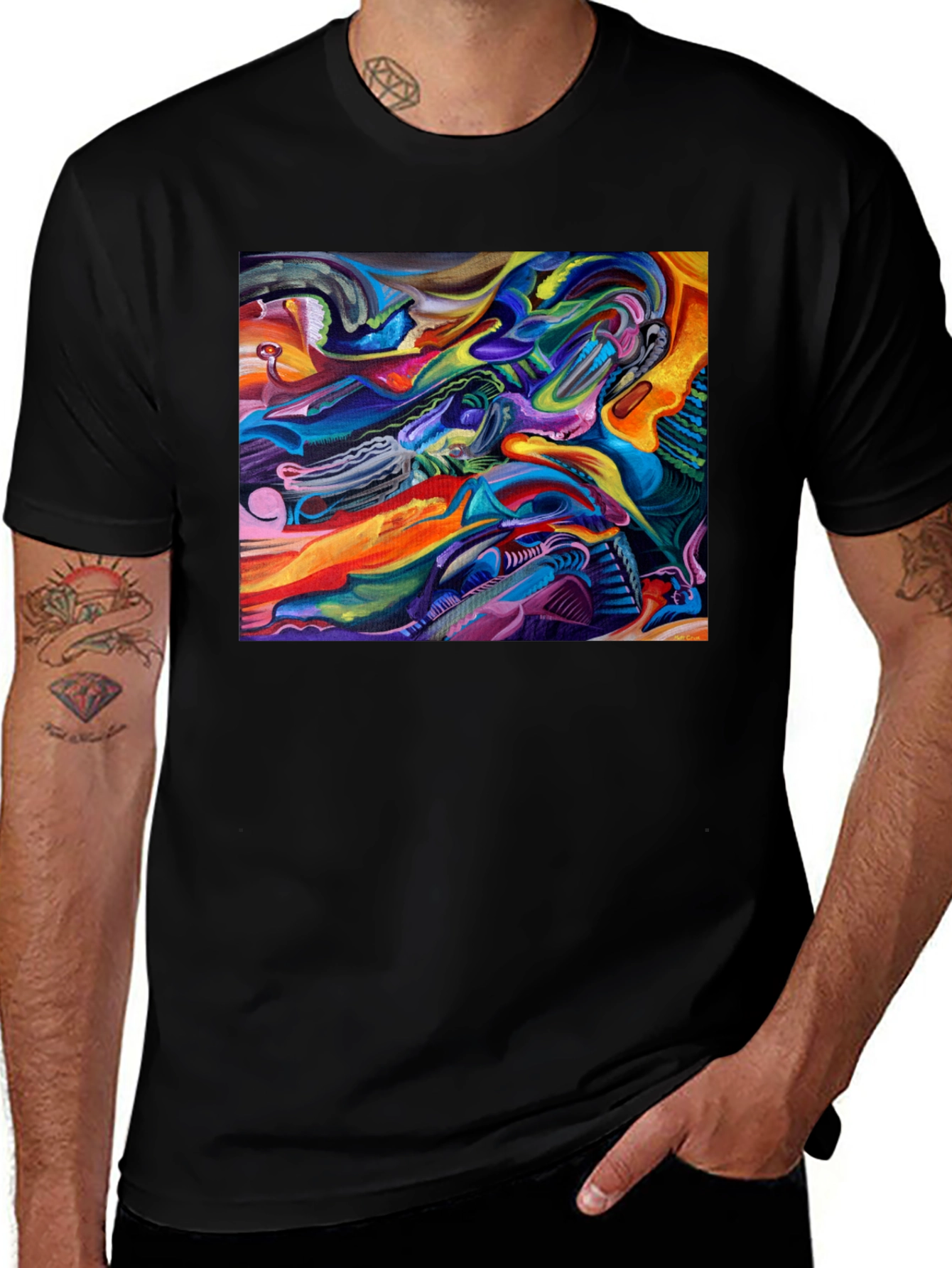 Variant 27 of Abstract Art Graphic Print T-Shirt