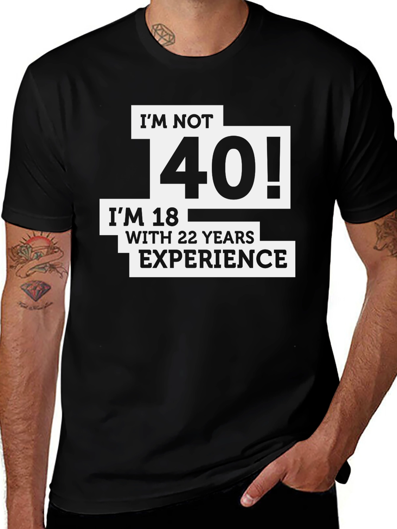Variant 11 of Funny 40th Birthday T-Shirt - I'm Not 40!