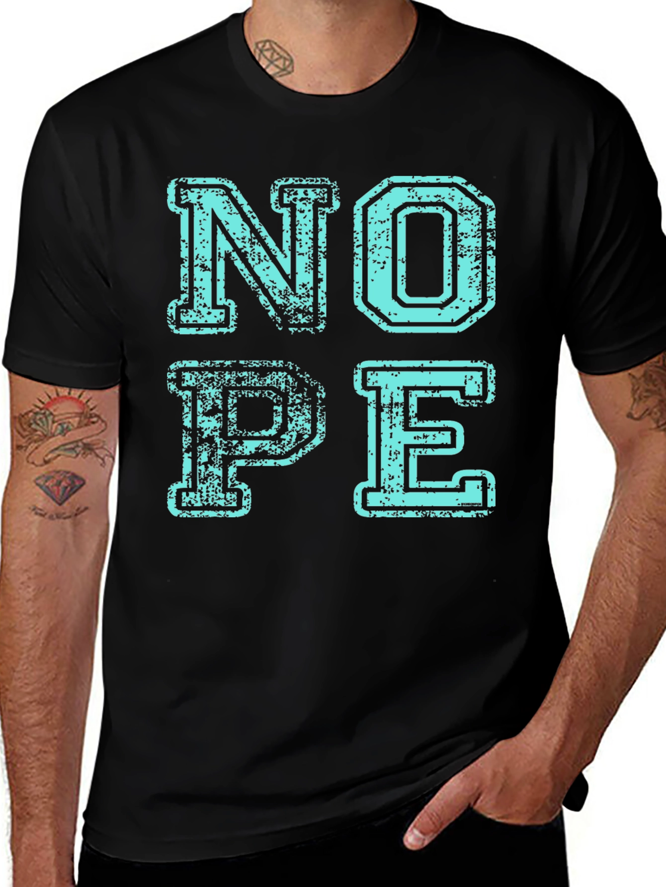 Variant 23 of NOPE Graphic Tee - Distressed Print