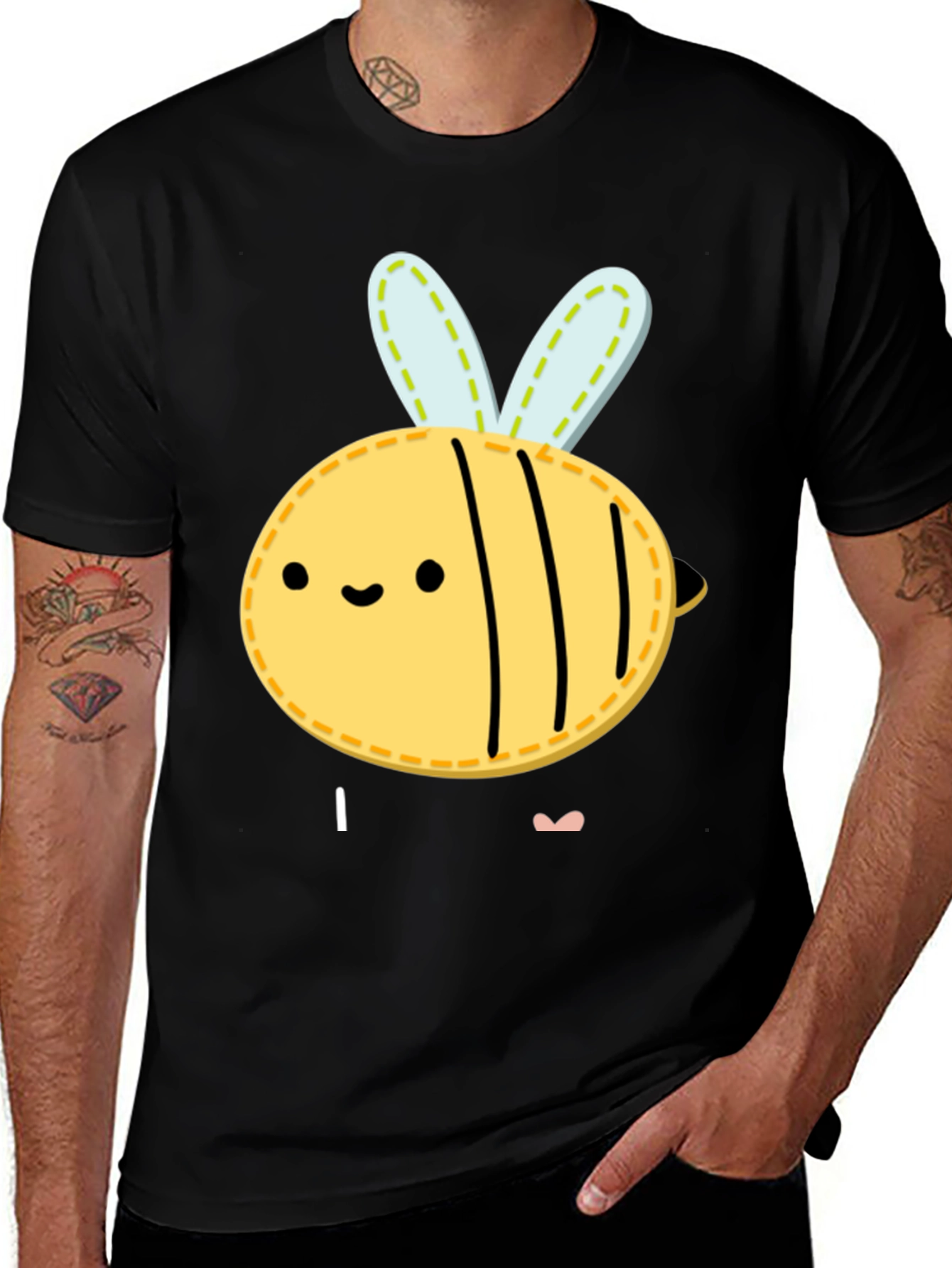 Variant 6 of Cute Bee Cartoon Graphic Tee