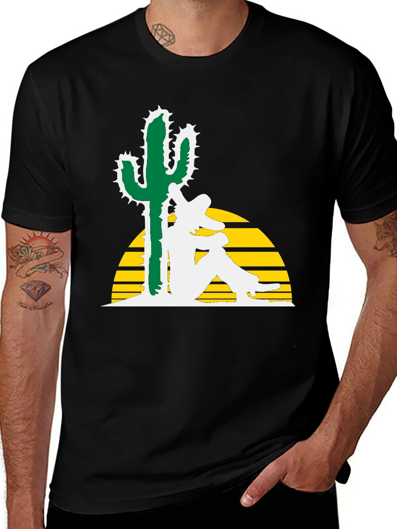 Variant 2 of Siesta Cactus Tee - Relaxed Desert Vibe