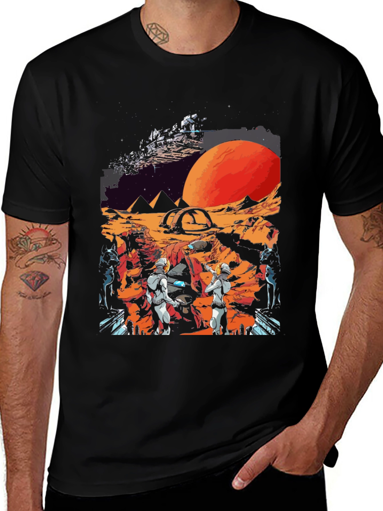 Variant 10 of Sci-Fi Planet Graphic T-Shirt
