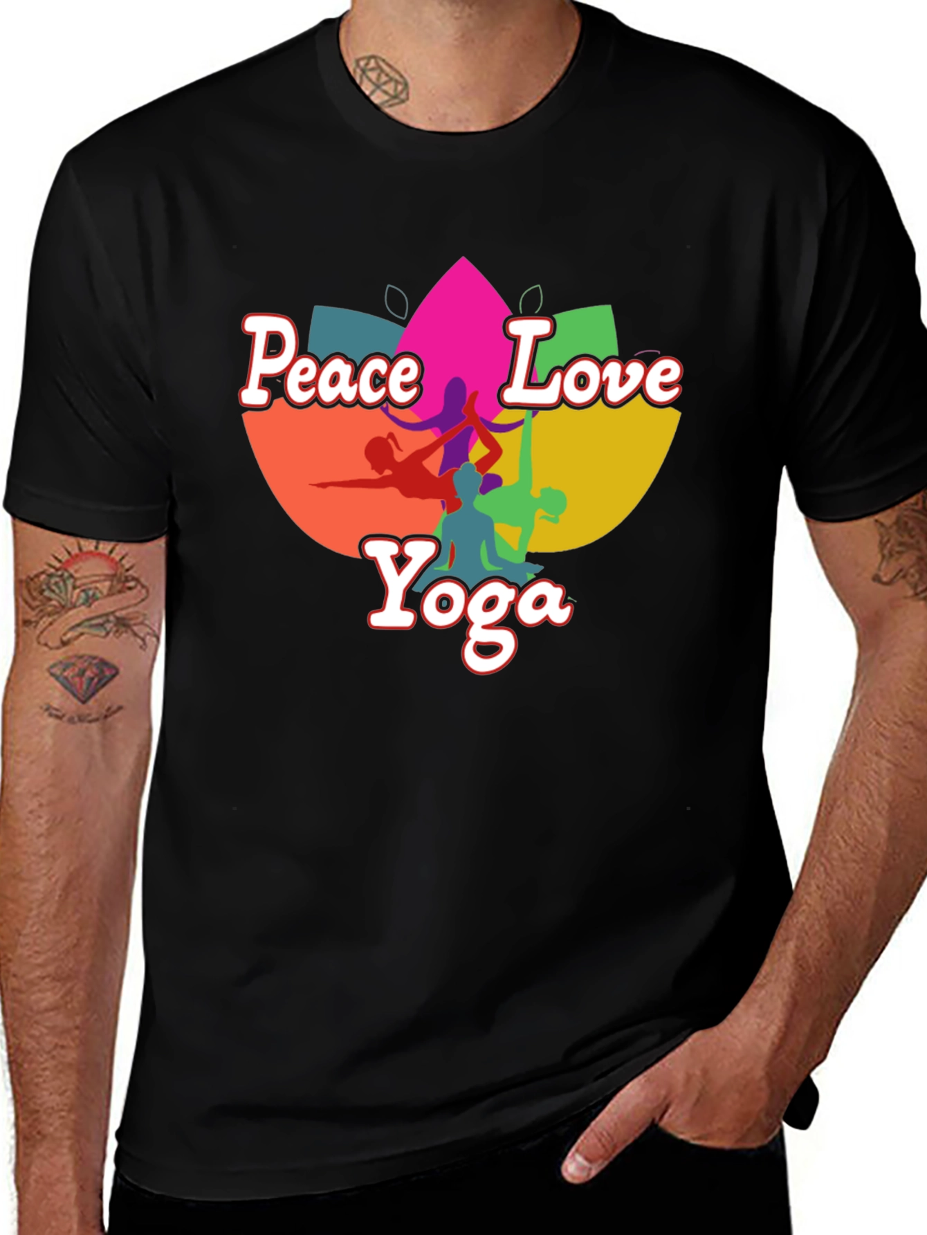 Variant 5 of Peace Love Yoga Graphic Tee
