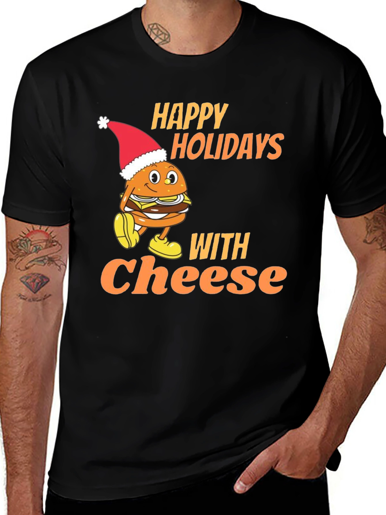Variant 23 of Happy Holidays With Cheese Burger T-Shirt