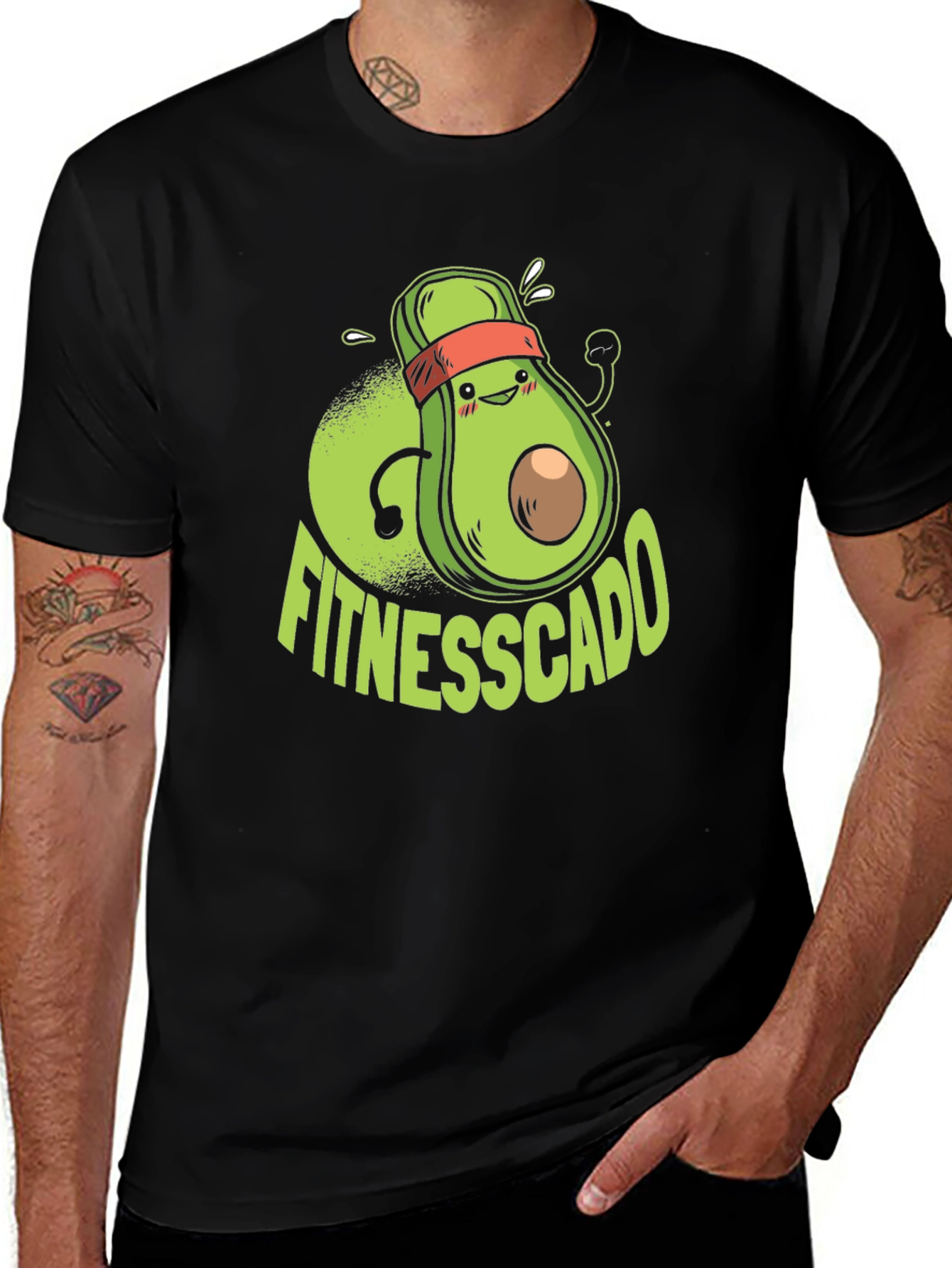Variant 28 of Fitnesscado Avocado Gym Workout T-Shirt