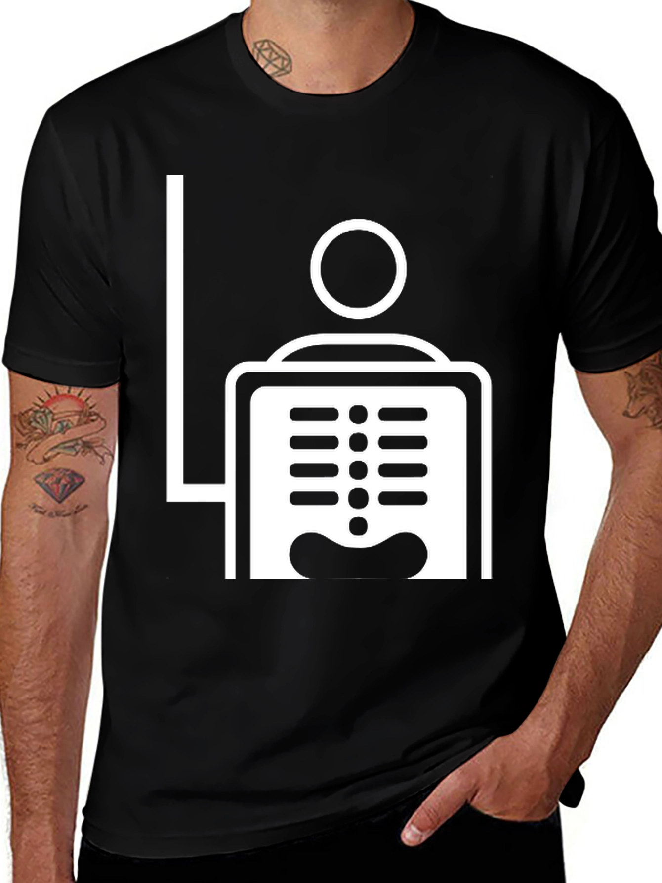 Variant 28 of Radiology Skeleton X-Ray T-Shirt - Black Novelty Tee