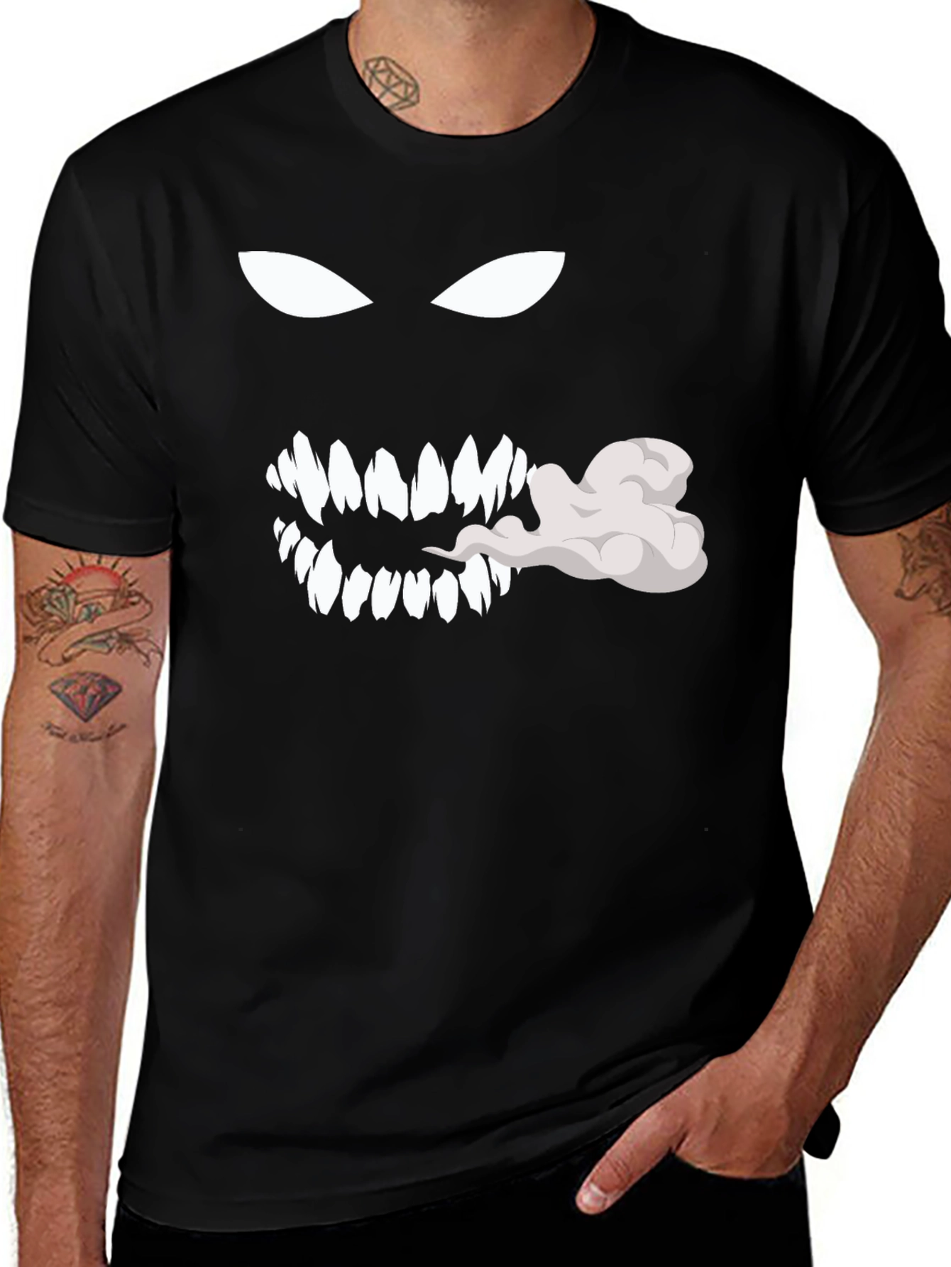 Variant 30 of Monster Graphic Black T-Shirt
