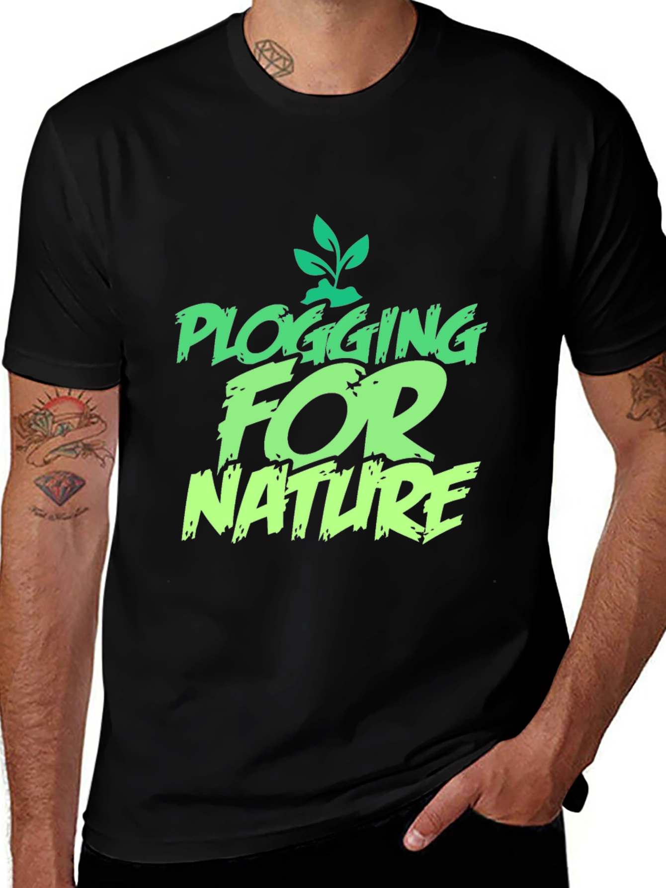 Plogging For Nature T-Shirt - Eco-Friendly Fashion
