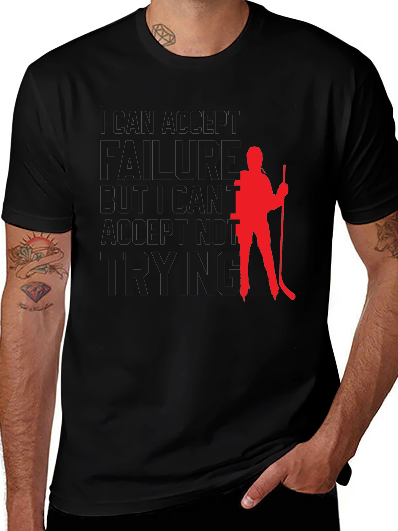 Variant 8 of Hockey Player Silhouette T-Shirt