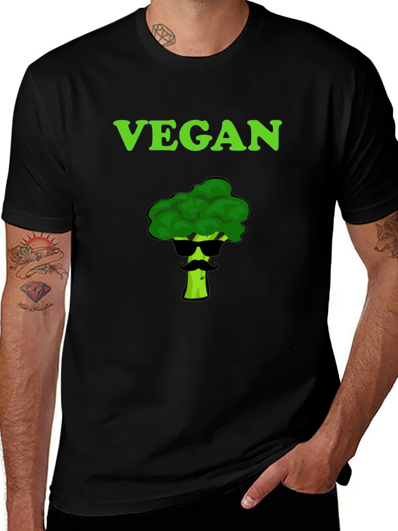 Variant 4 of Vegan Broccoli T-Shirt - Cool Graphic Tee