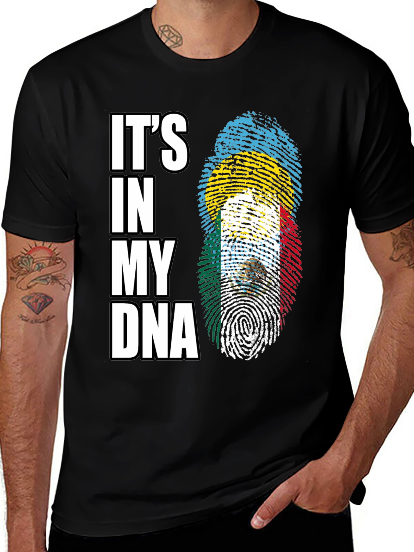 It's in My DNA T-Shirt - Ukraine, Barbados, Mexico Flag