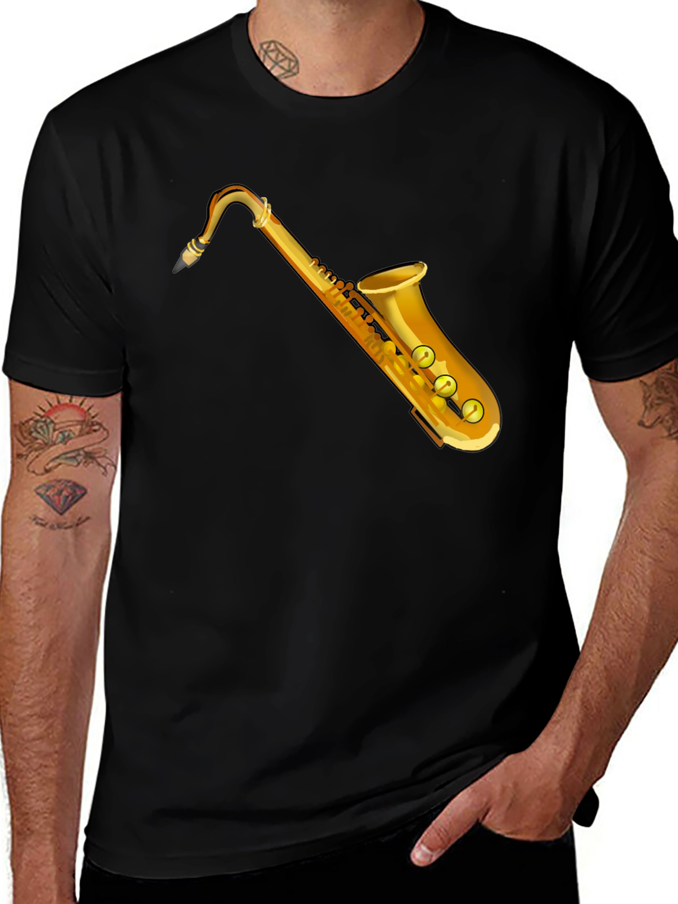 Variant 8 of Saxophone Graphic T-Shirt - Musician Apparel