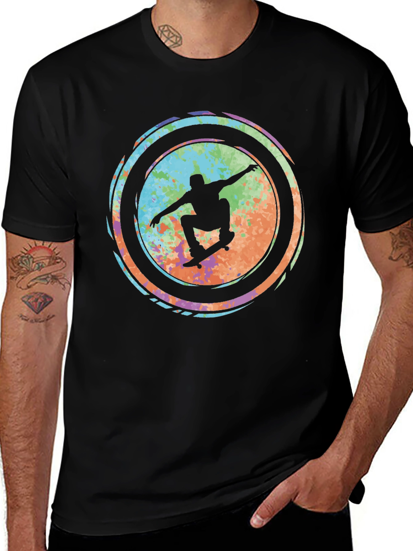 Variant 7 of Skateboarder Graphic Tee - Cool & Casual