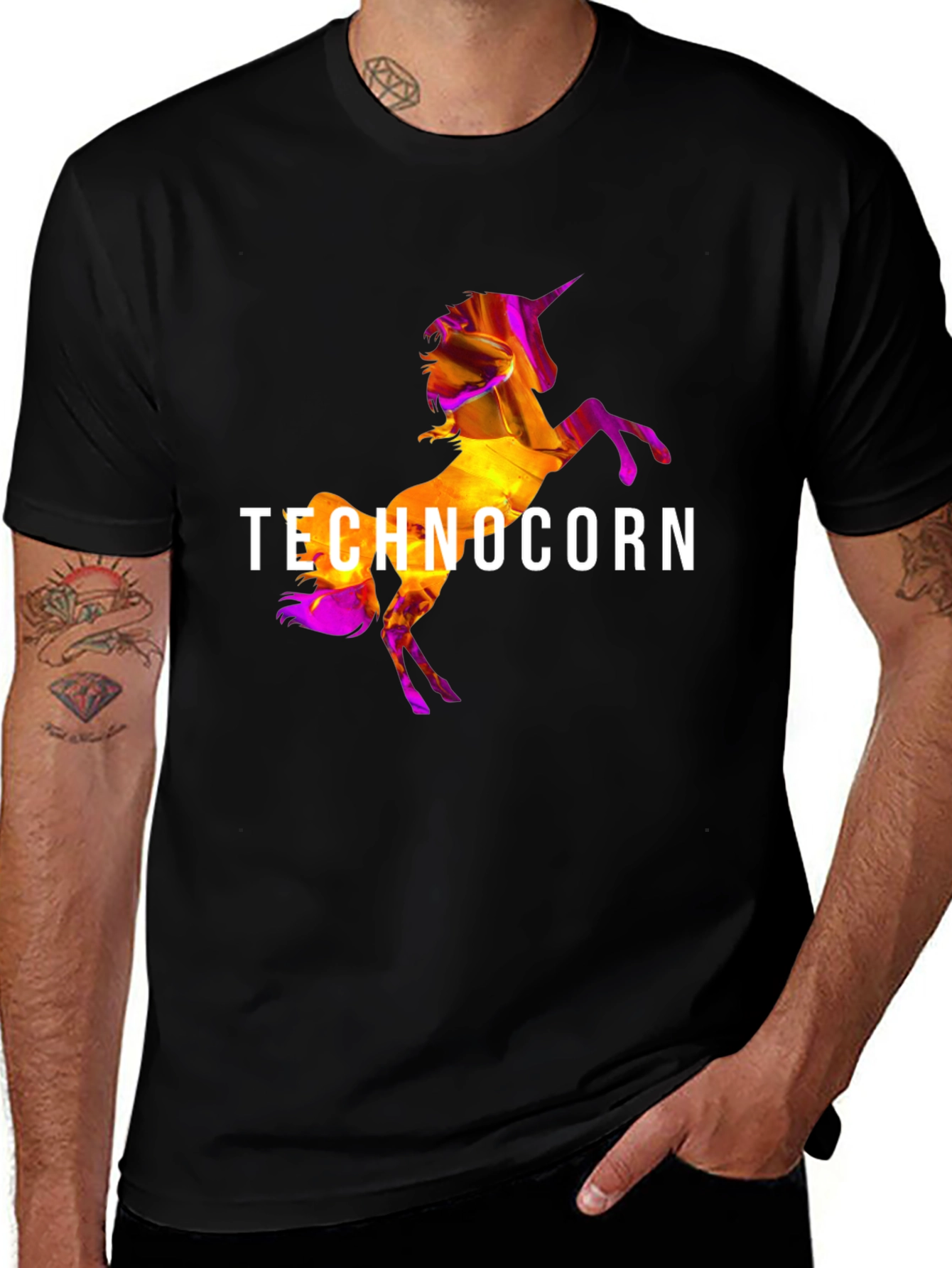 Variant 22 of Technocorn Black T-Shirt