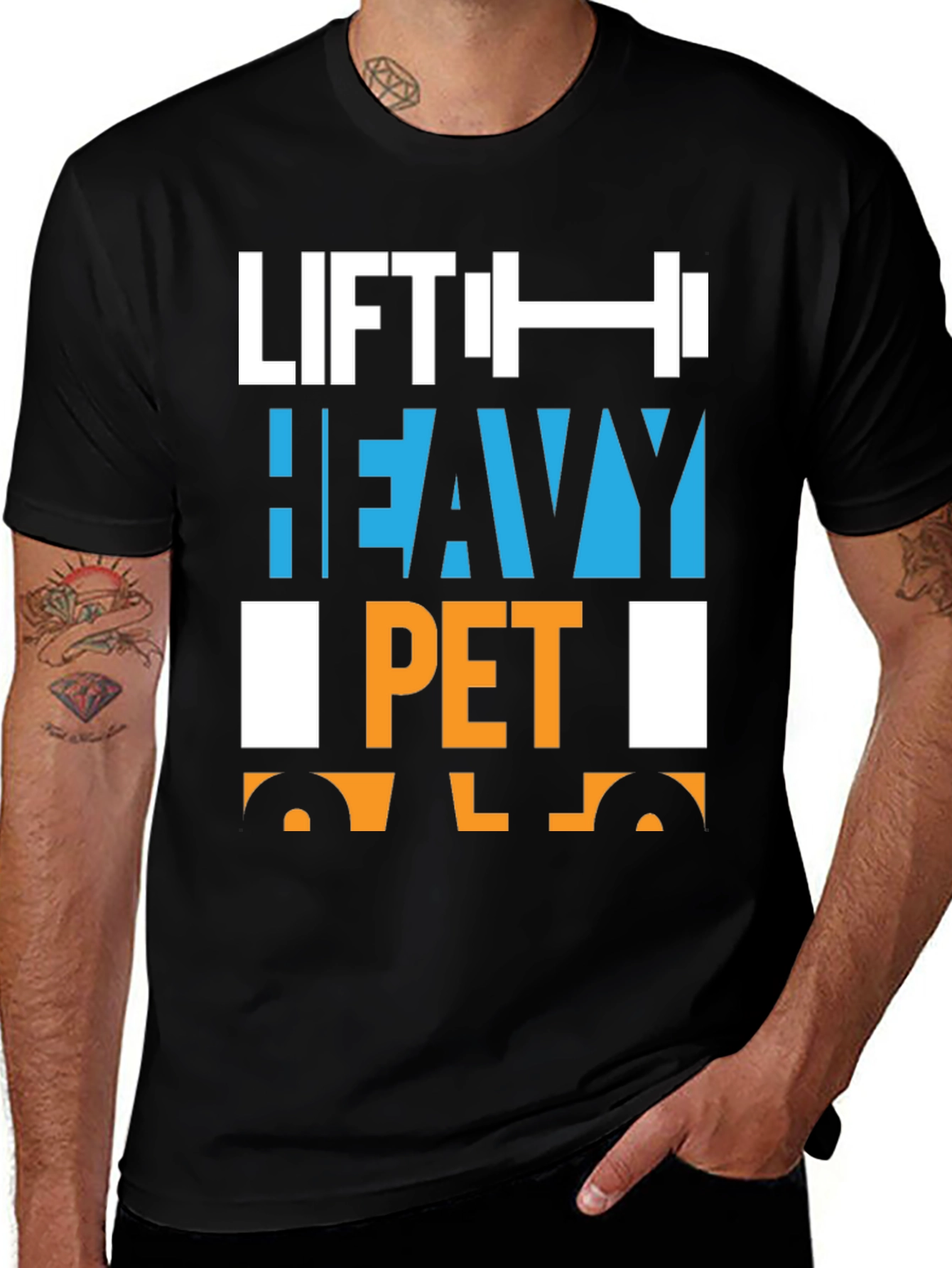 Variant 9 of Lift Heavy Pet Cats Gym T-Shirt