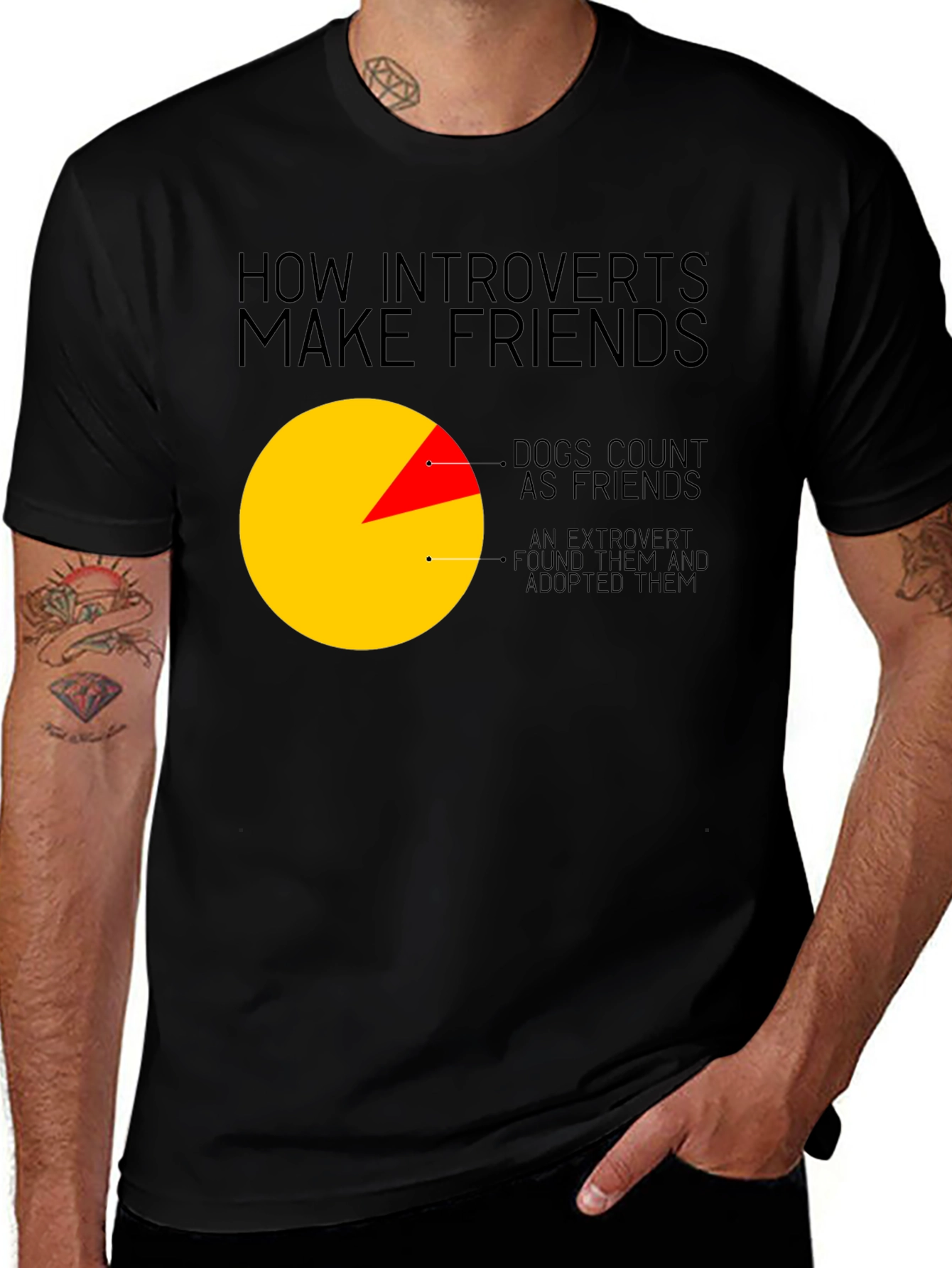 Variant 21 of Introvert Humor T-Shirt - How Introverts Make Friends