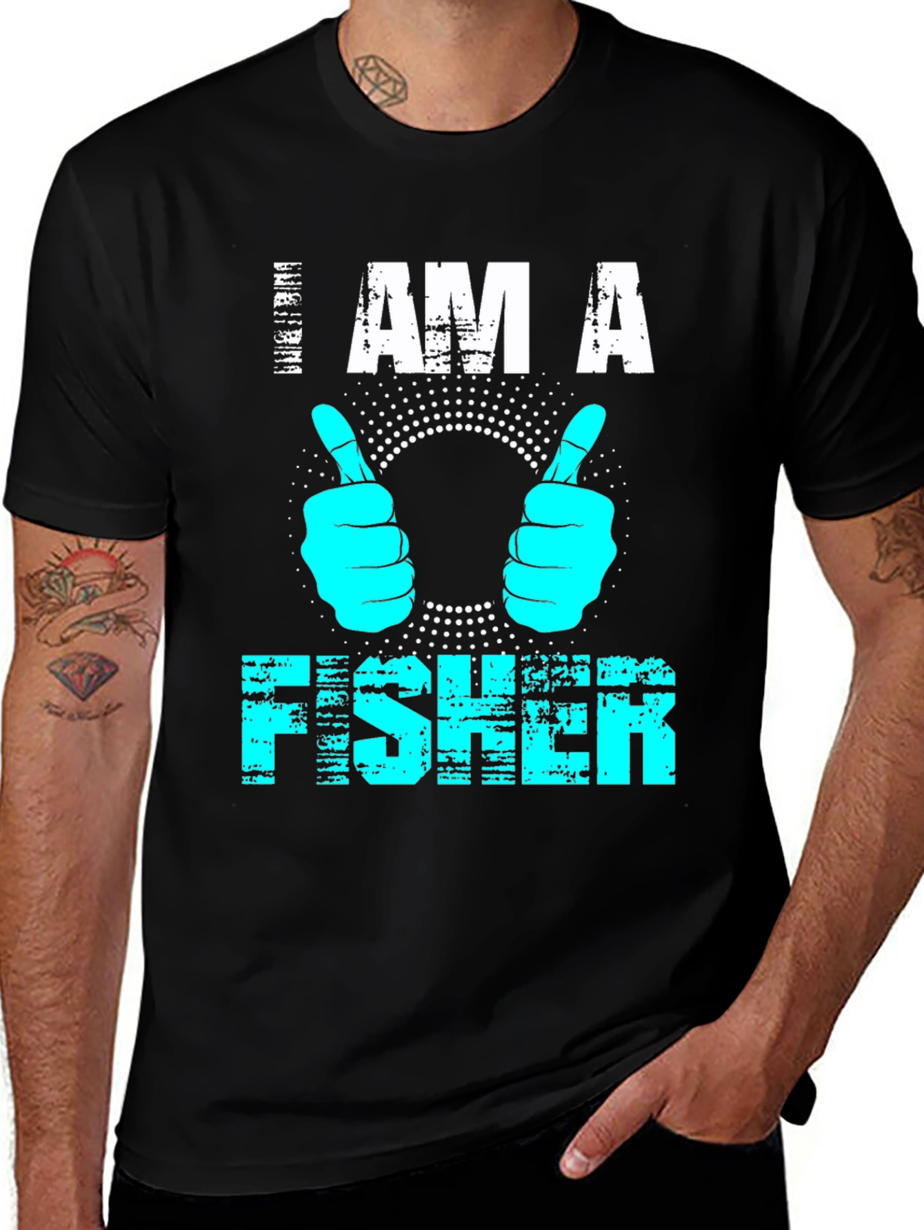 Variant 7 of I AM A FISHER T-Shirt - Fun Fishing Tee