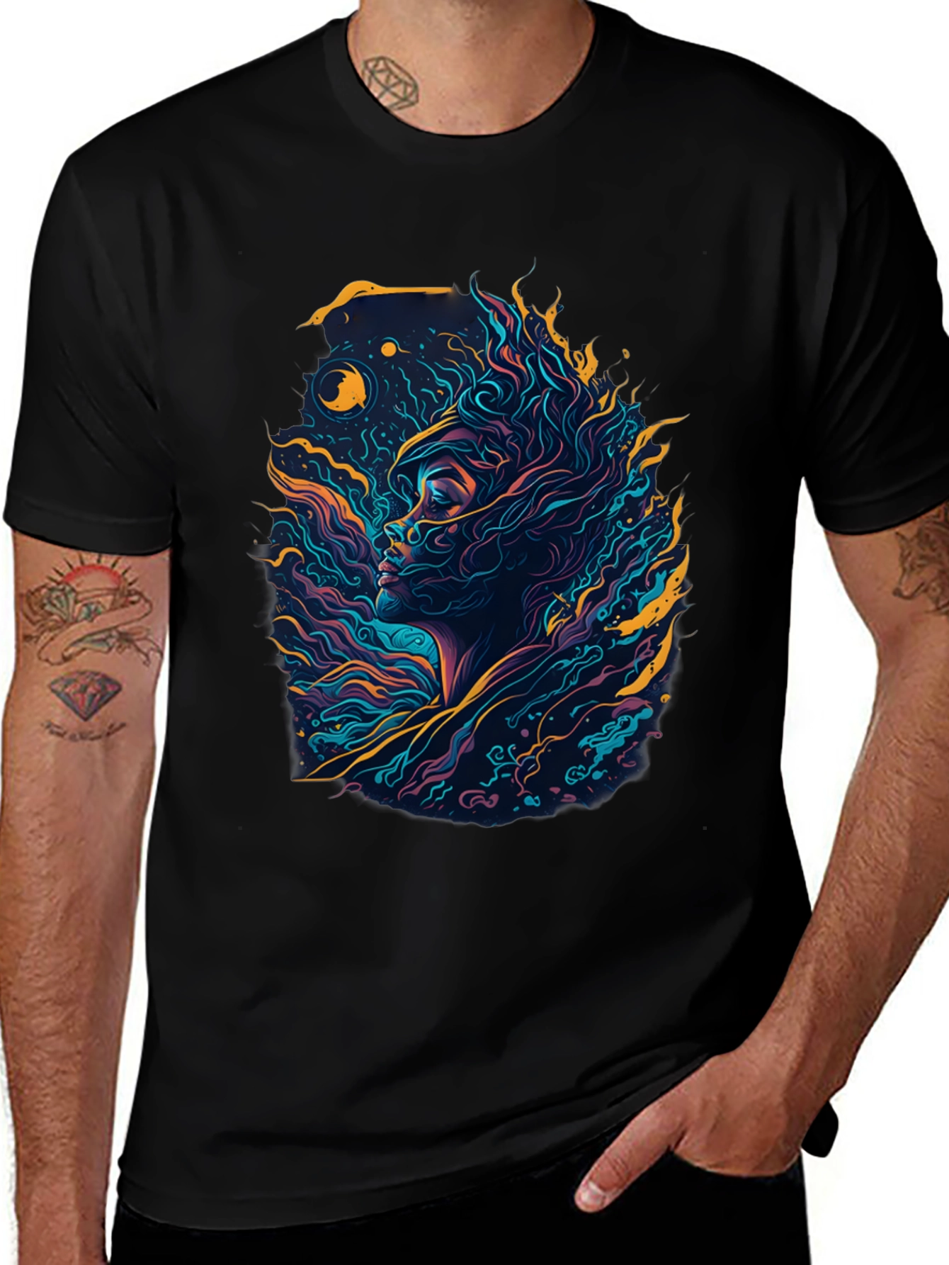 Variant 3 of Mystic Graphic T-Shirt - Black