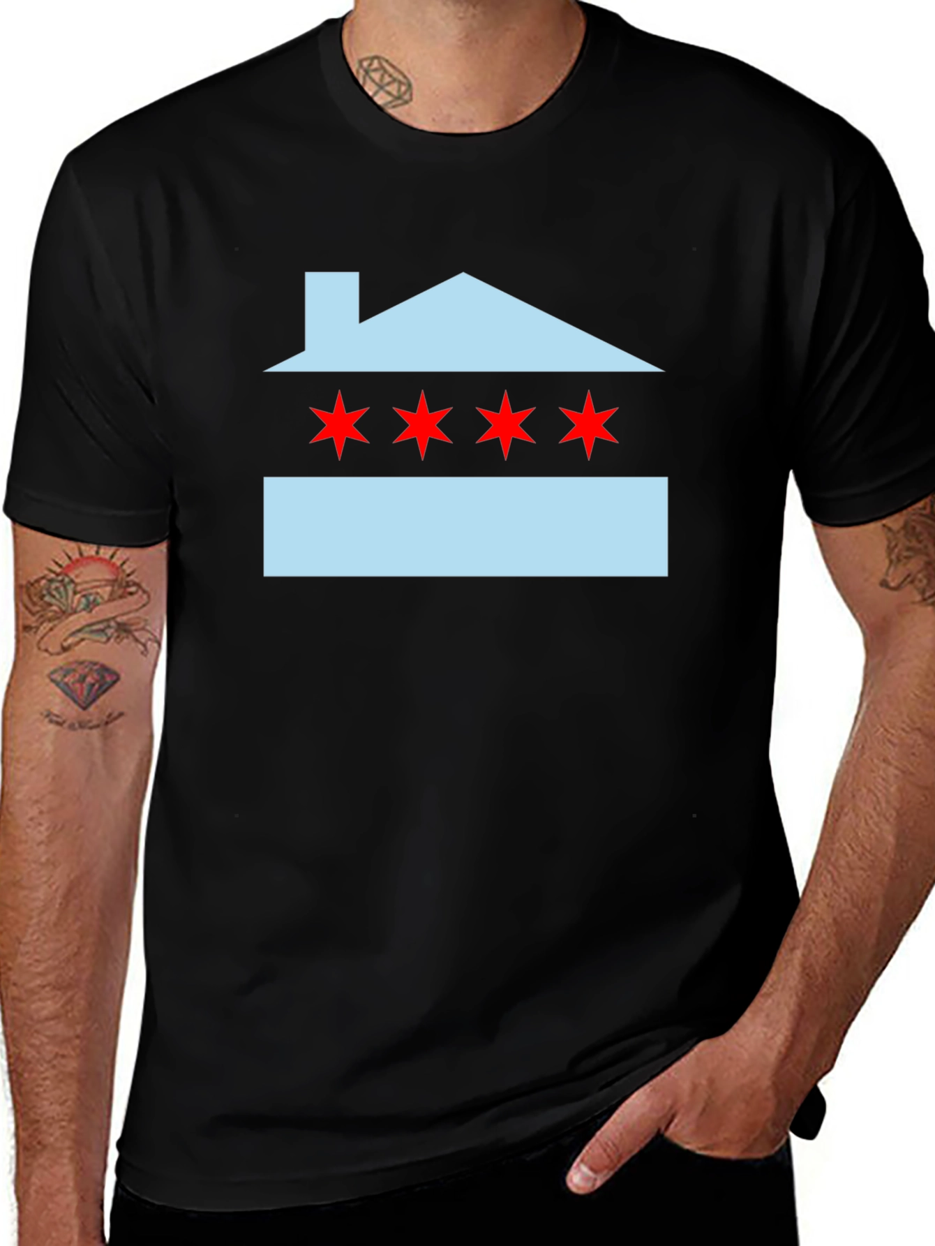Chicago House Flag Graphic Tee