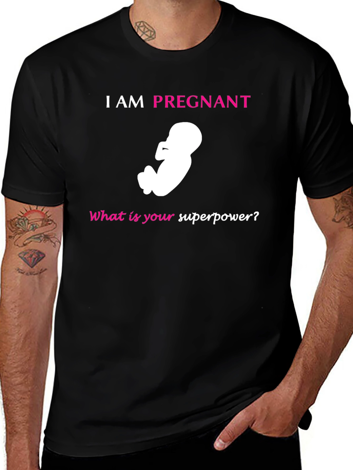 Variant 28 of I Am Pregnant Superpower T-Shirt
