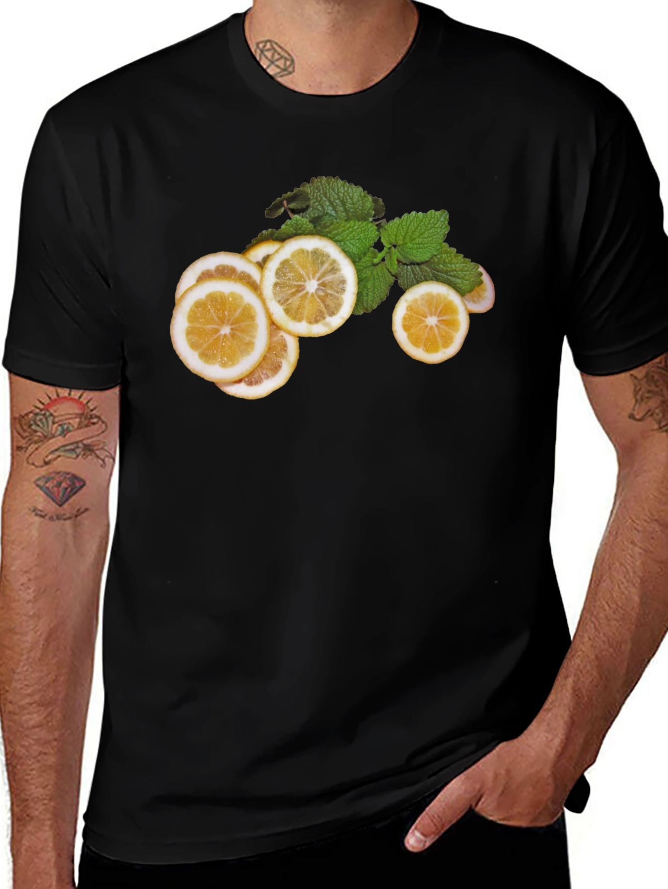 Variant 8 of Lemon & Mint Graphic Tee - Fresh Style