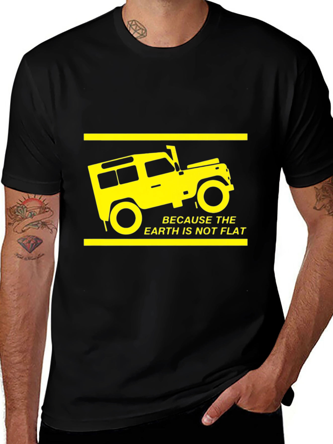 Earth is Not Flat 4x4 Off-Road T-Shirt