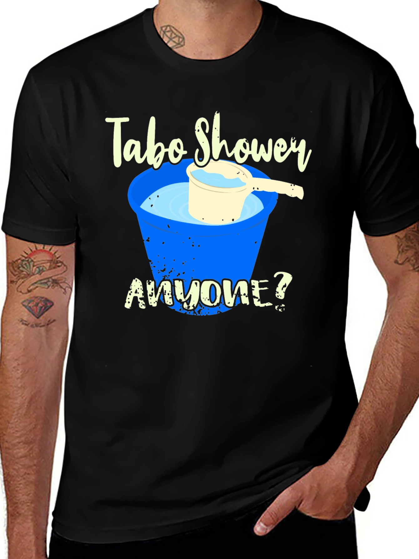Variant 13 of Tabo Shower T-Shirt - Novelty Bathroom Humor Tee