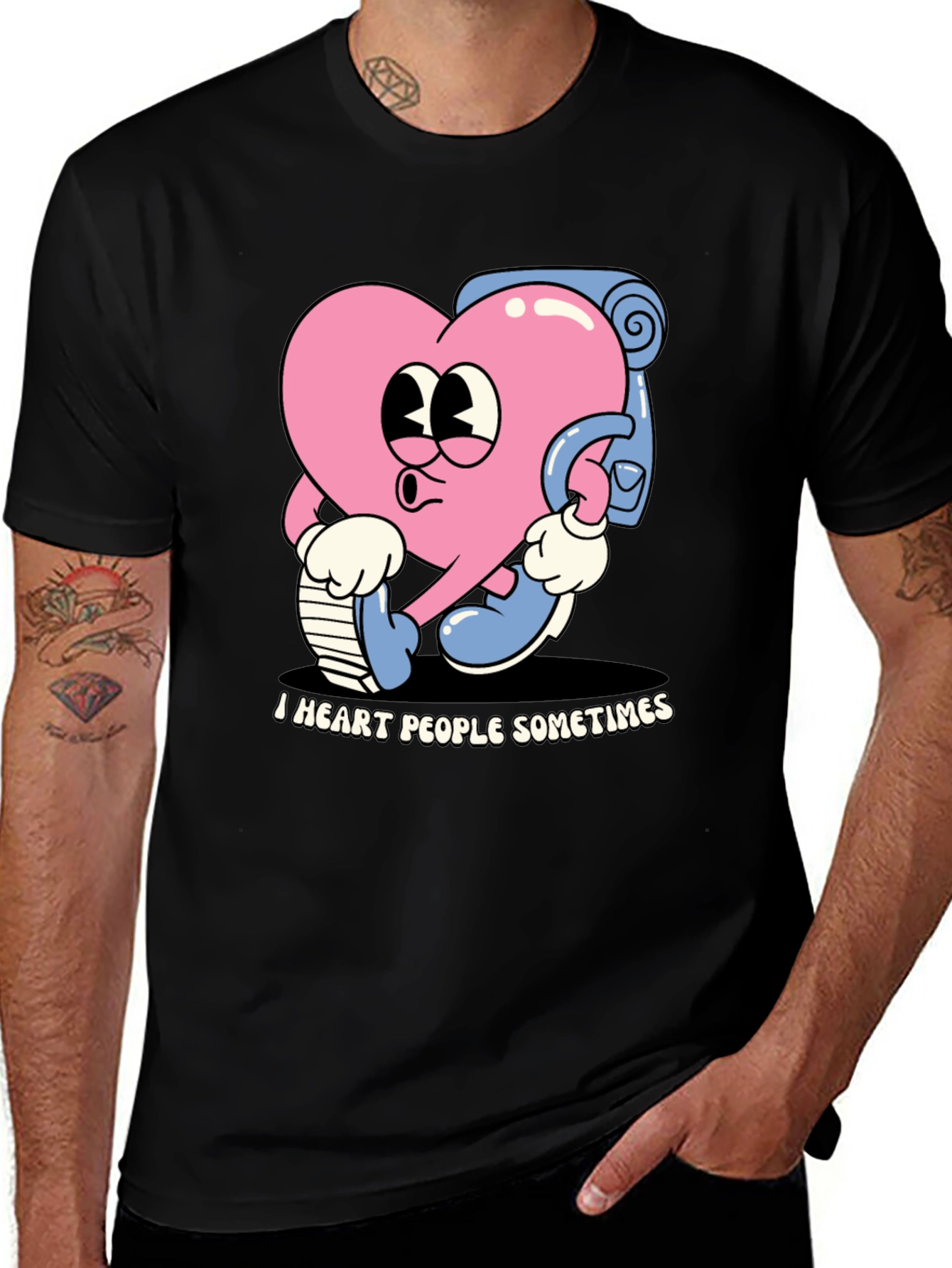 Variant 10 of I Heart People Sometimes Graphic Tee