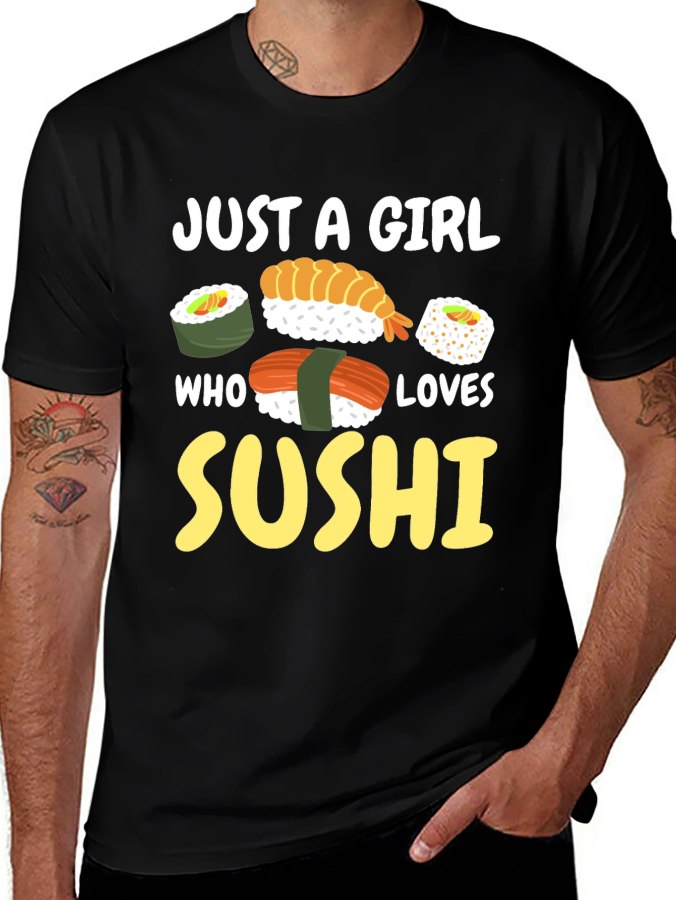 Variant 18 of Just a Girl Who Loves Sushi Graphic Tee