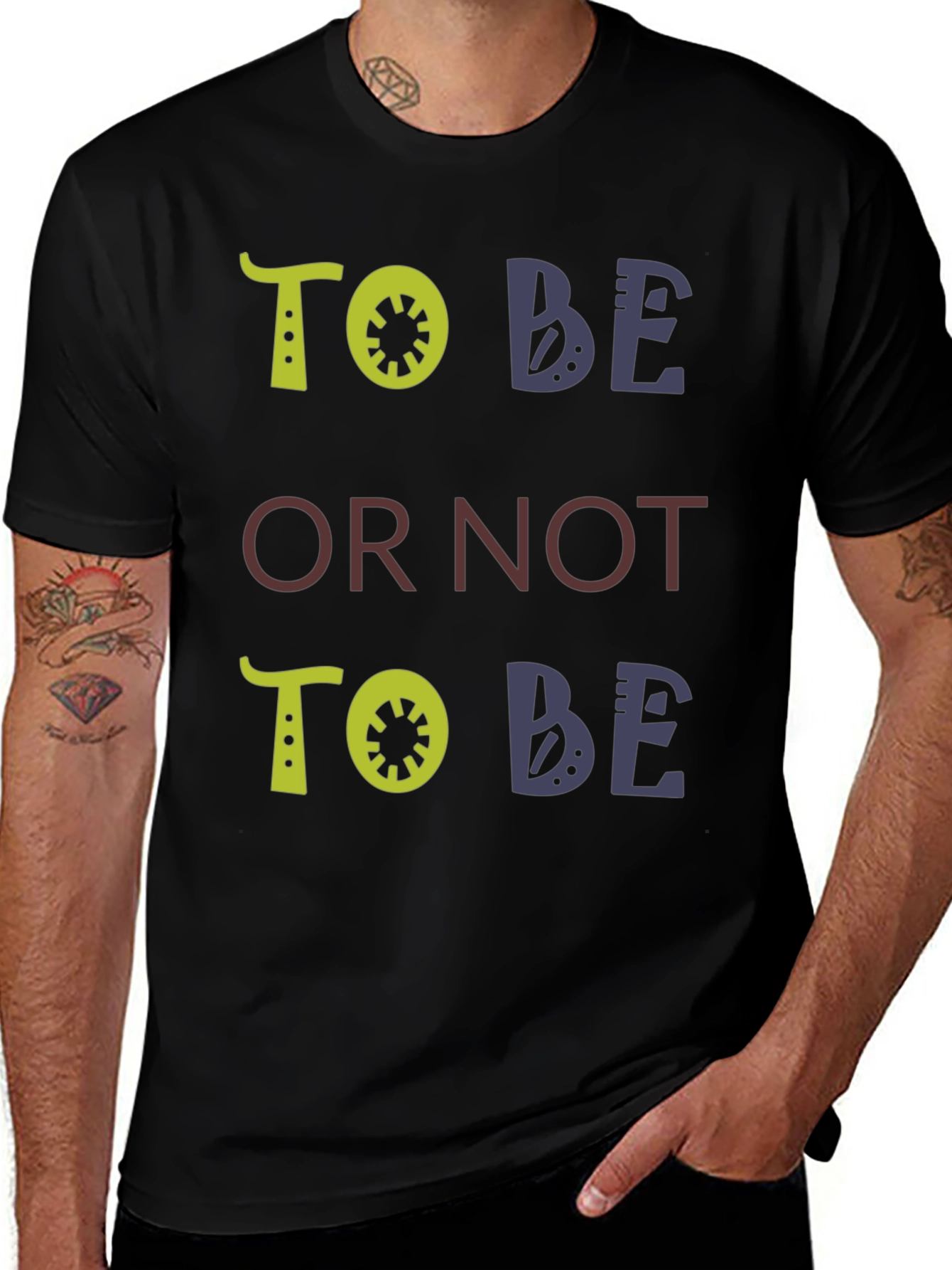 Variant 16 of To Be or Not To Be Graphic Tee - Black