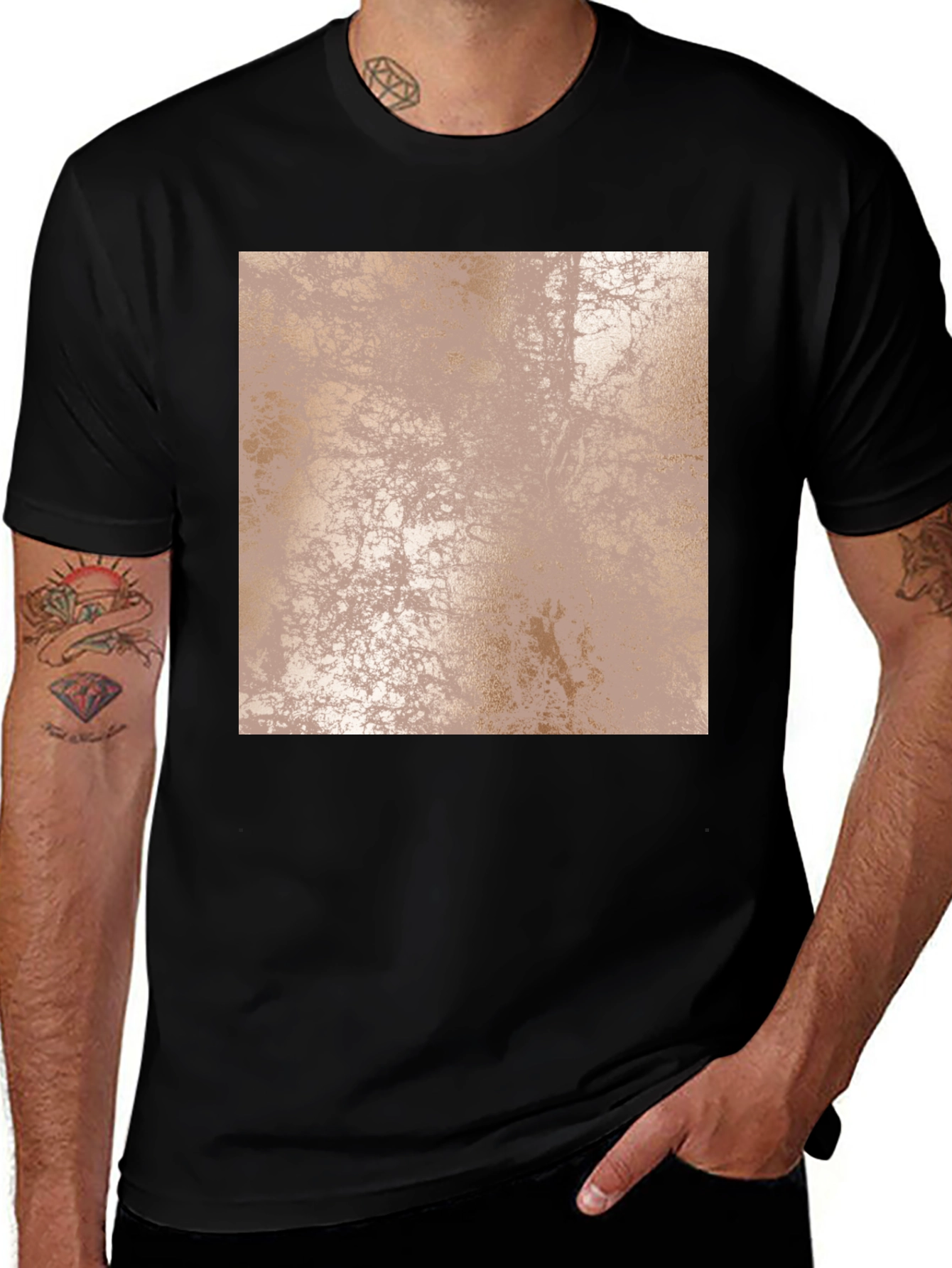 Variant 10 of Abstract Design Black T-Shirt