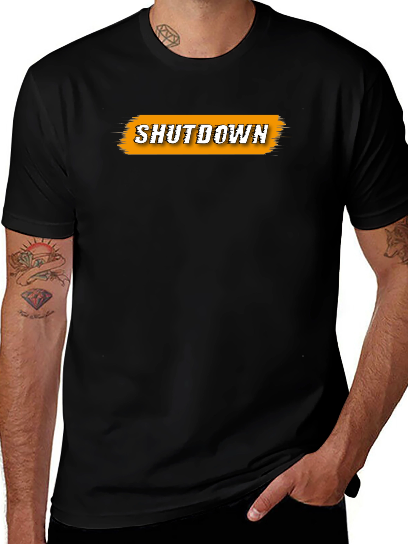 Variant 17 of Shutdown Graphic Tee - Trendy Casual Wear