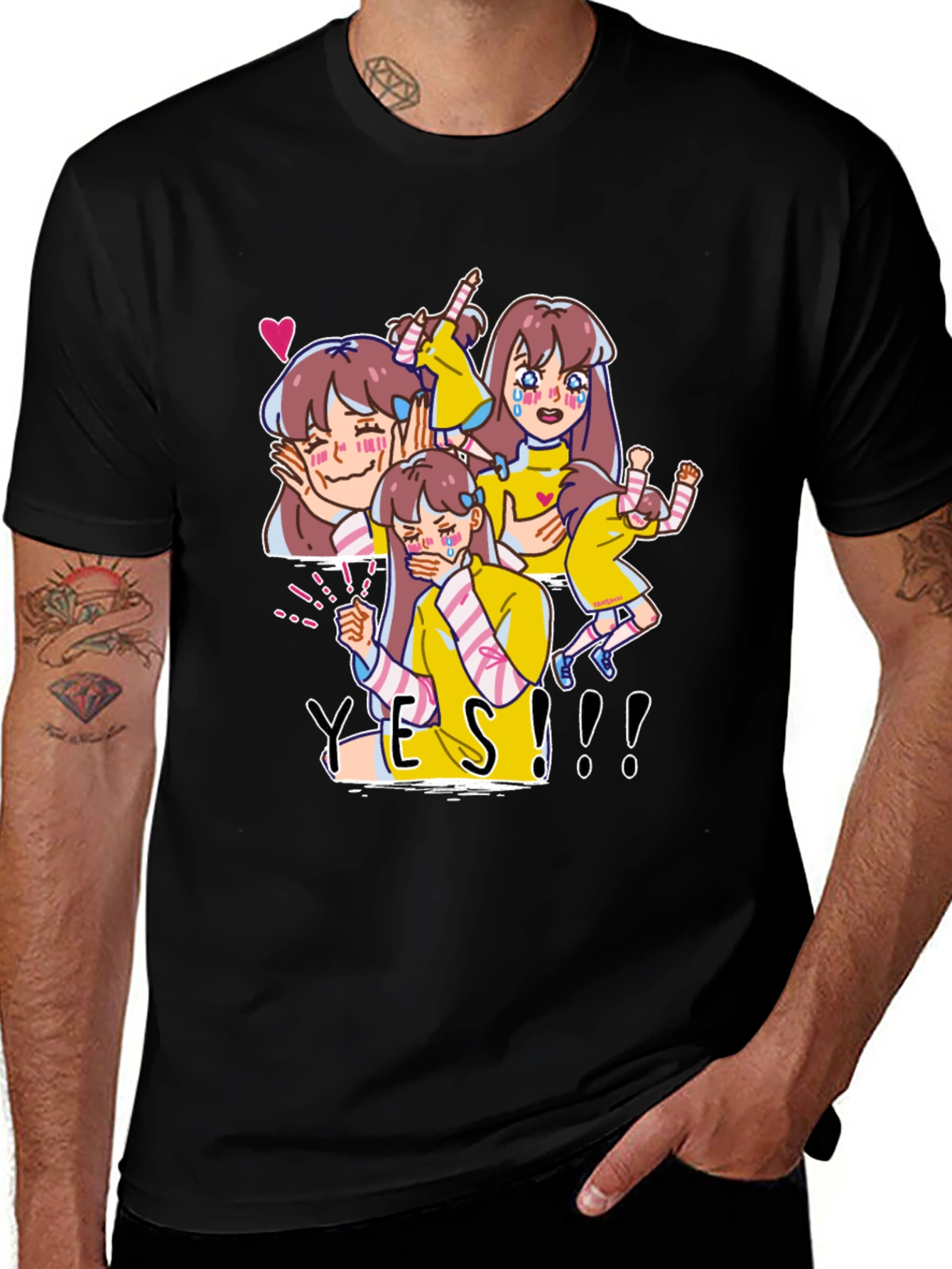Variant 9 of Anime Girl YES! Graphic Tee