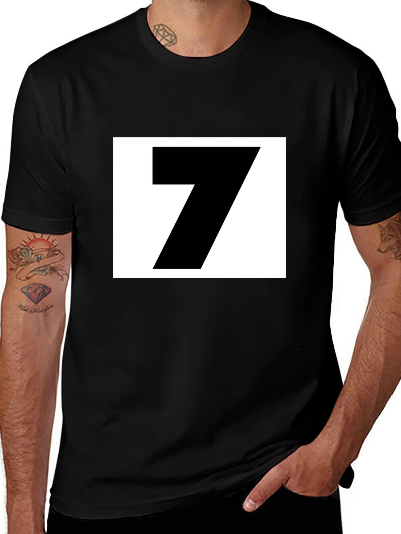 Bold Number 7 Graphic T-Shirt